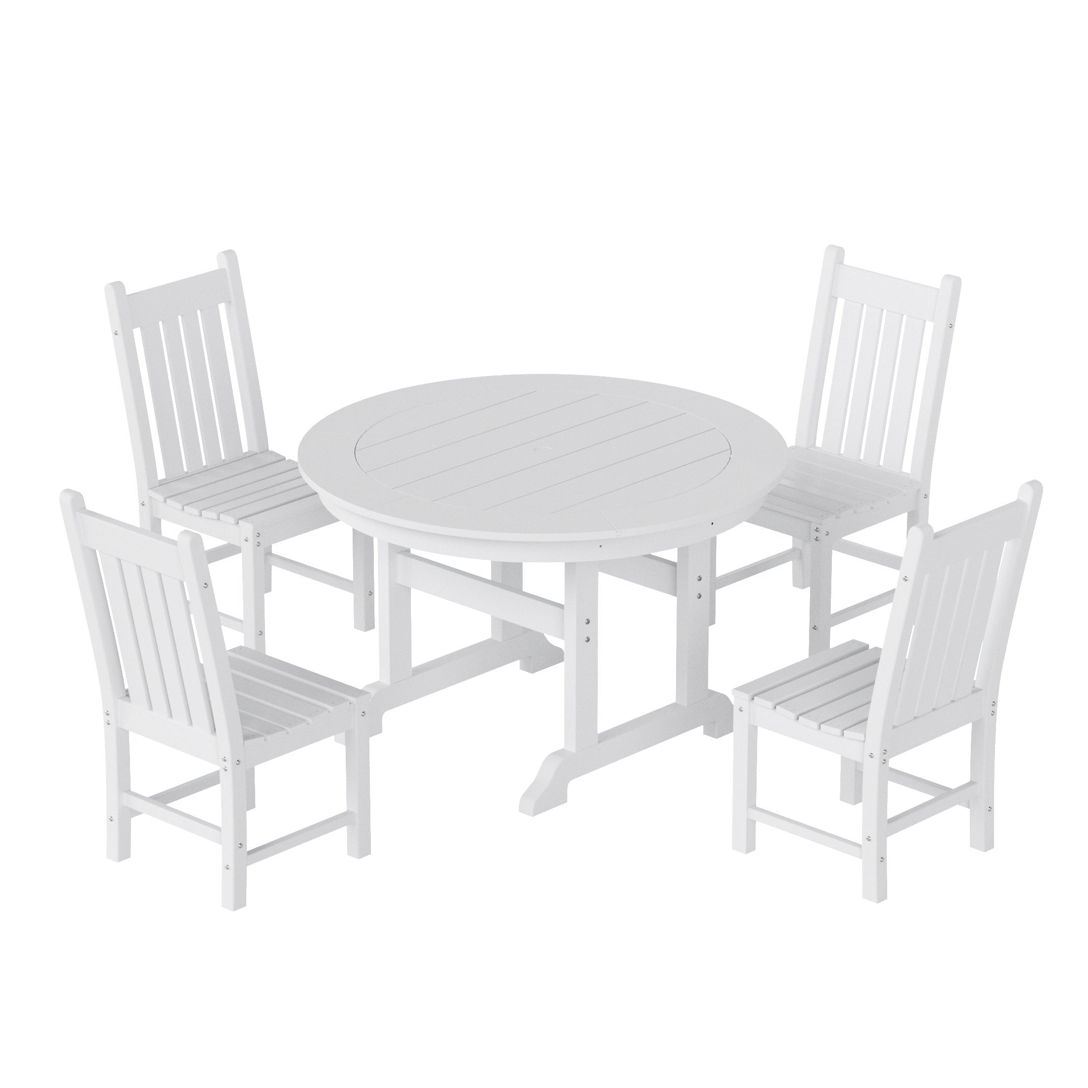 Paradise 5 Piece Outdoor Patio Dining Set Outdoor Round Table and Chair Set