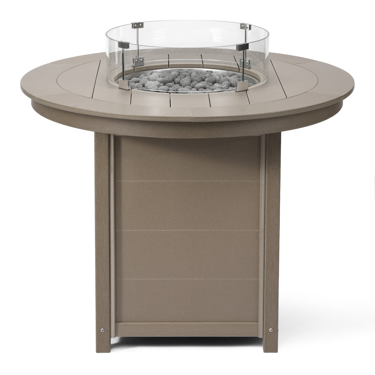 Sol 47" Modern Outdoor Patio Propane Round Counter Height Fire Pit Table