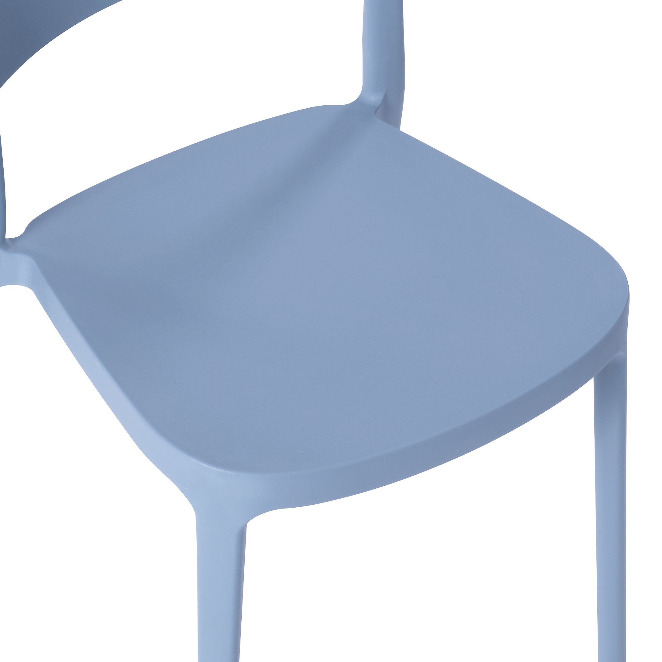 Sunshine Outdoor Modern Stackable Plastic Patio Dining Chairs (Set of 2)