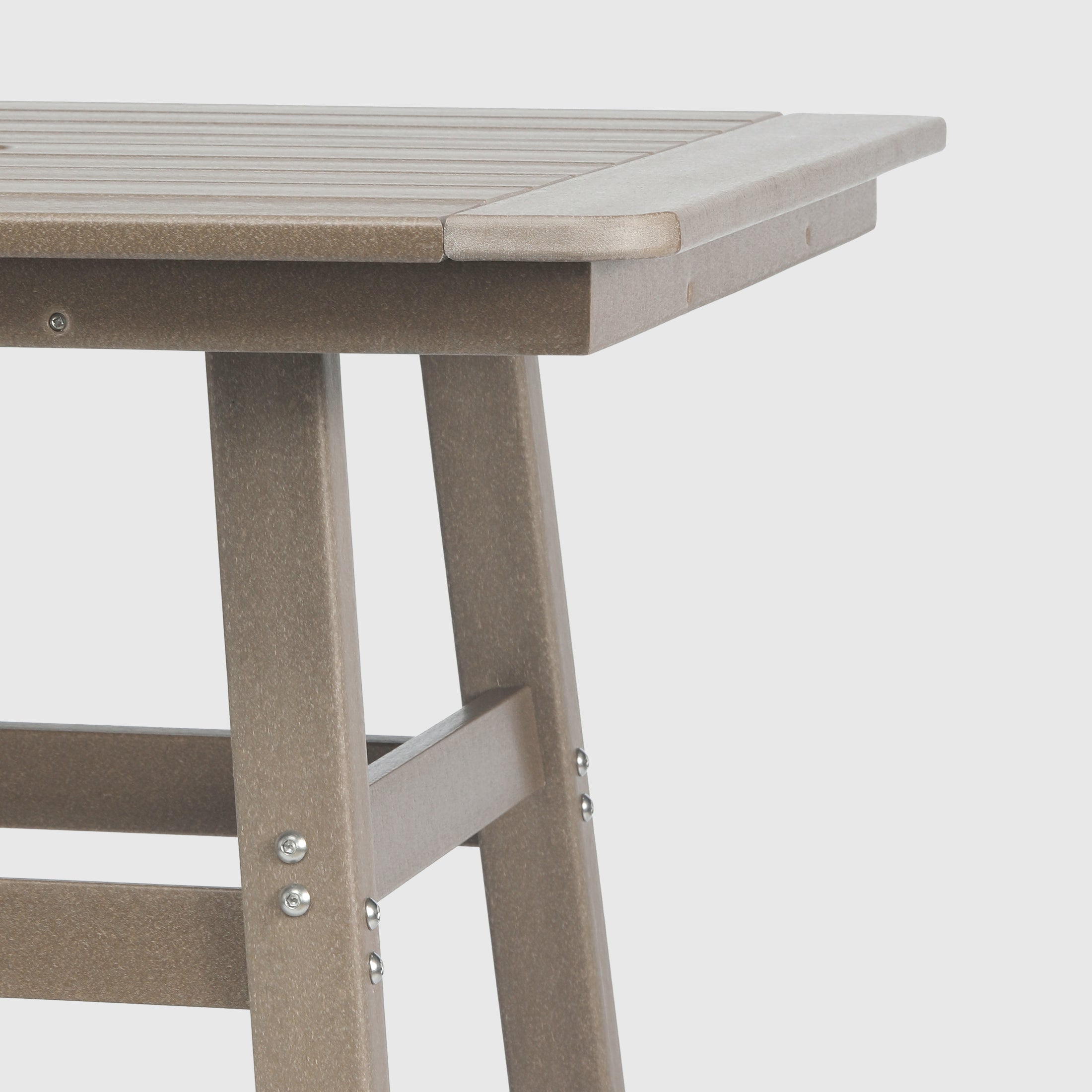 Paradise 30" Square Outdoor Patio Counter High Bistro Bar Table With Umbrella Hole