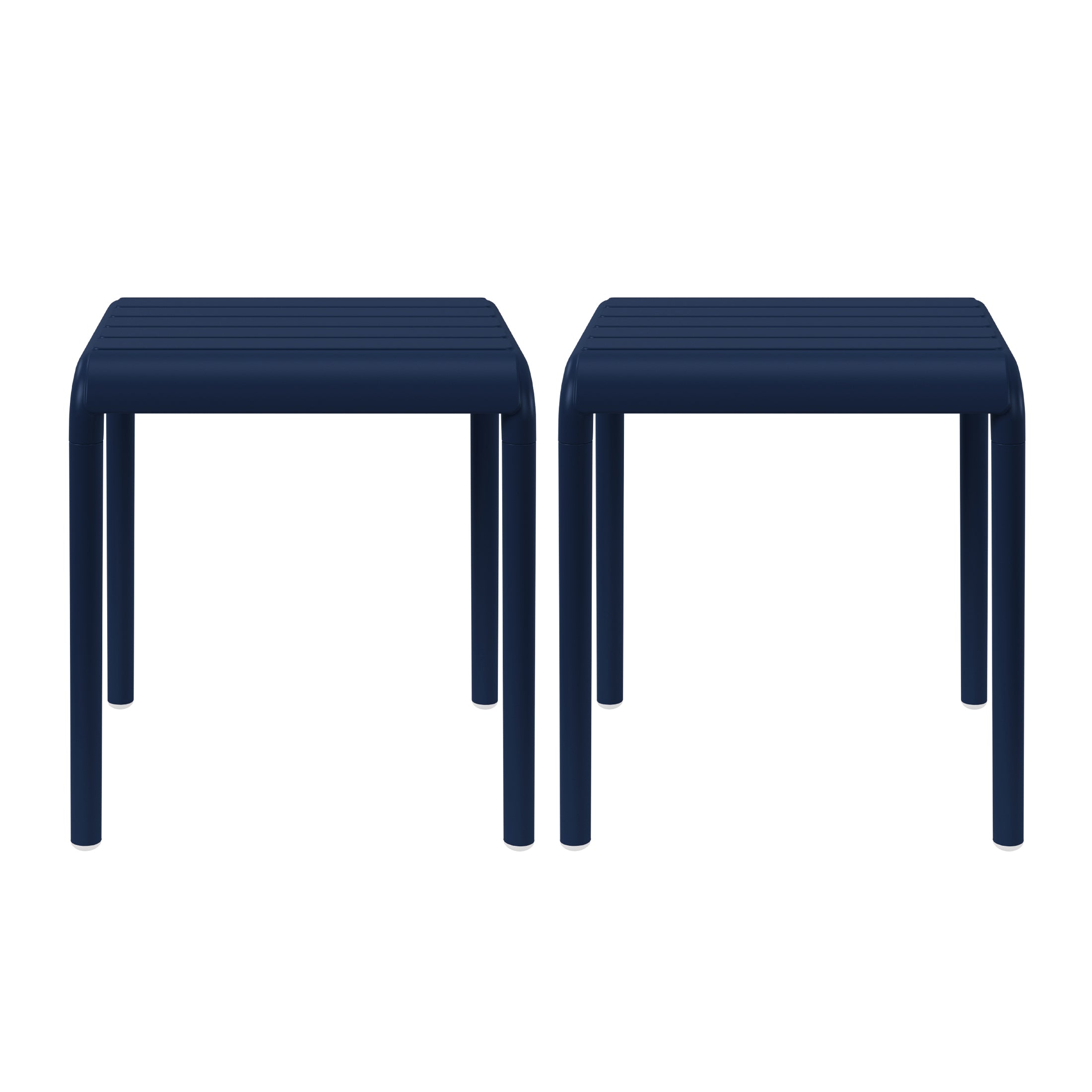 Sunshine Plastic Modern Outdoor Patio Accent Side Tables (Set of 2)