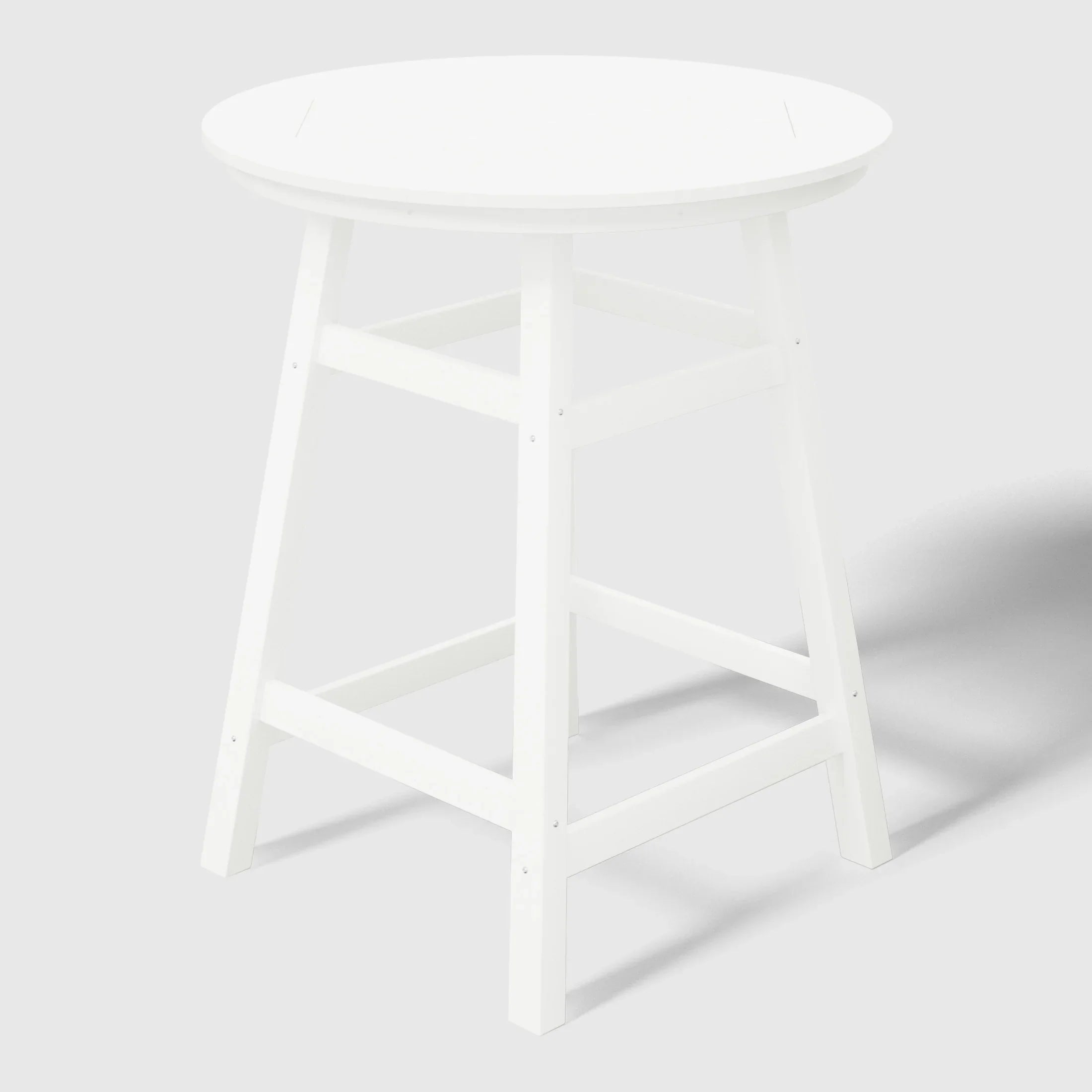 Paradise 5-Piece HDPE Outdoor Patio Dining Bar Bistro Table Set with Counter High Round Bar Stools