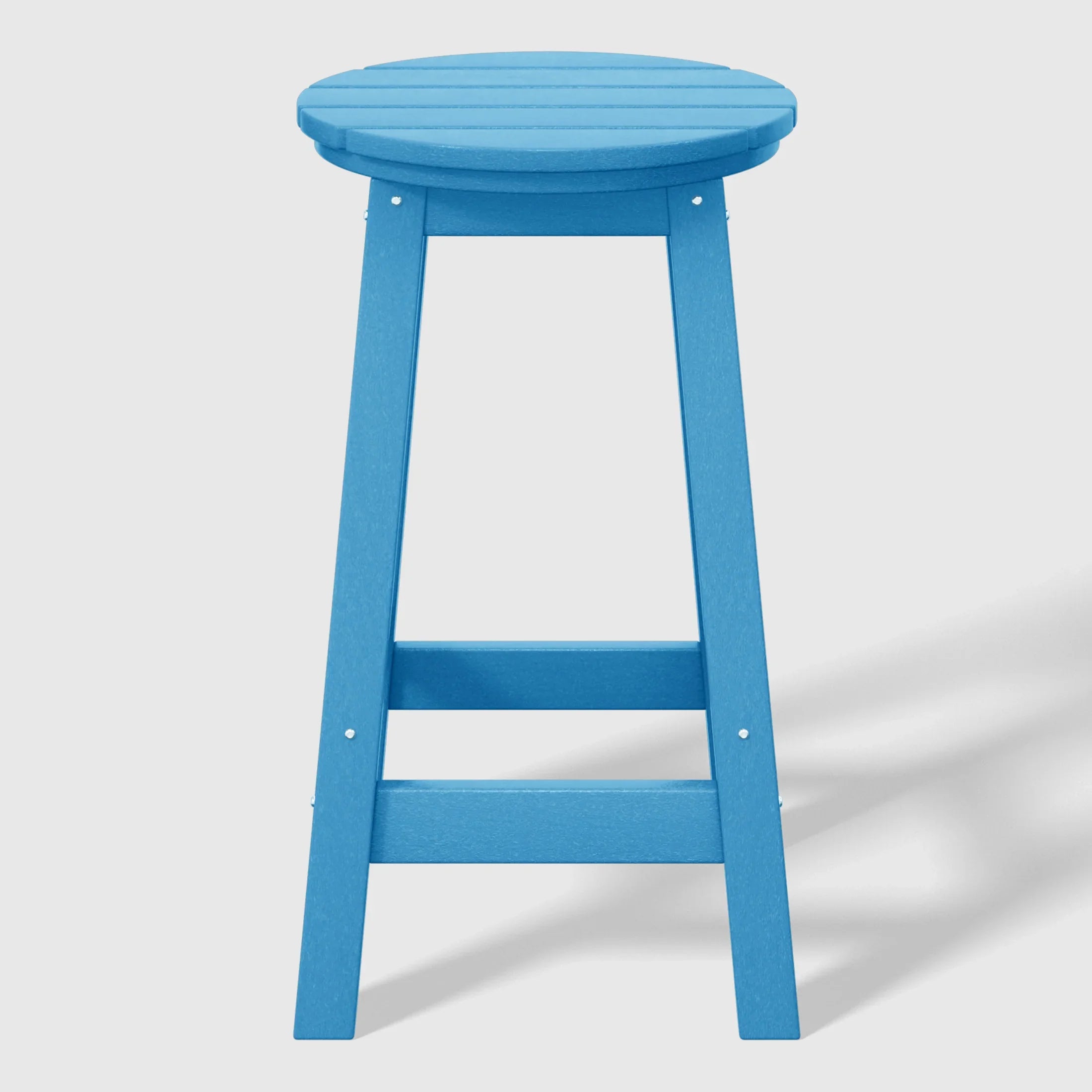 Paradise 24" HDPE Outdoor Patio Round Counter Height Bar Stool Set of 3