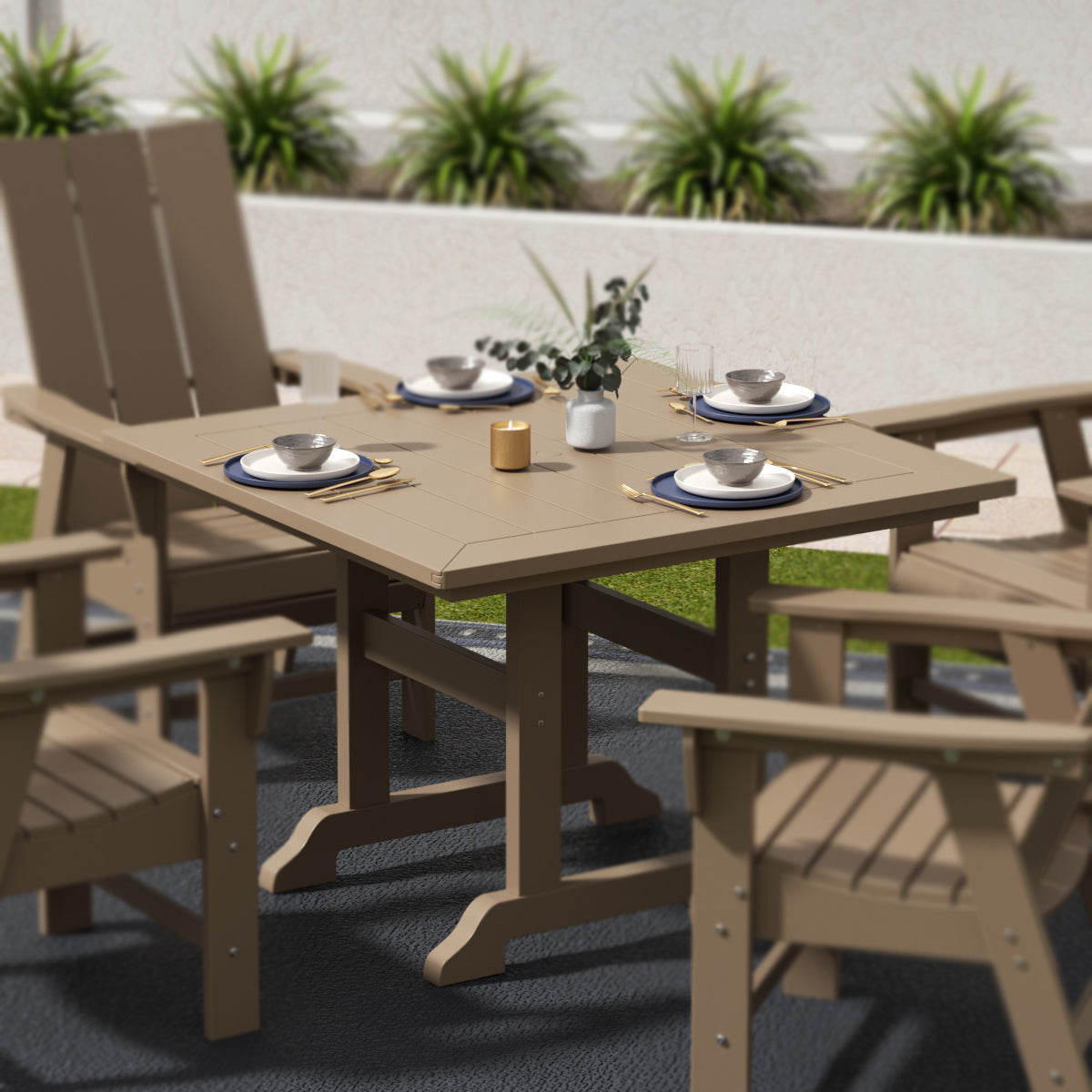 Paradise 43" Outdoor Patio Square Dining Table
