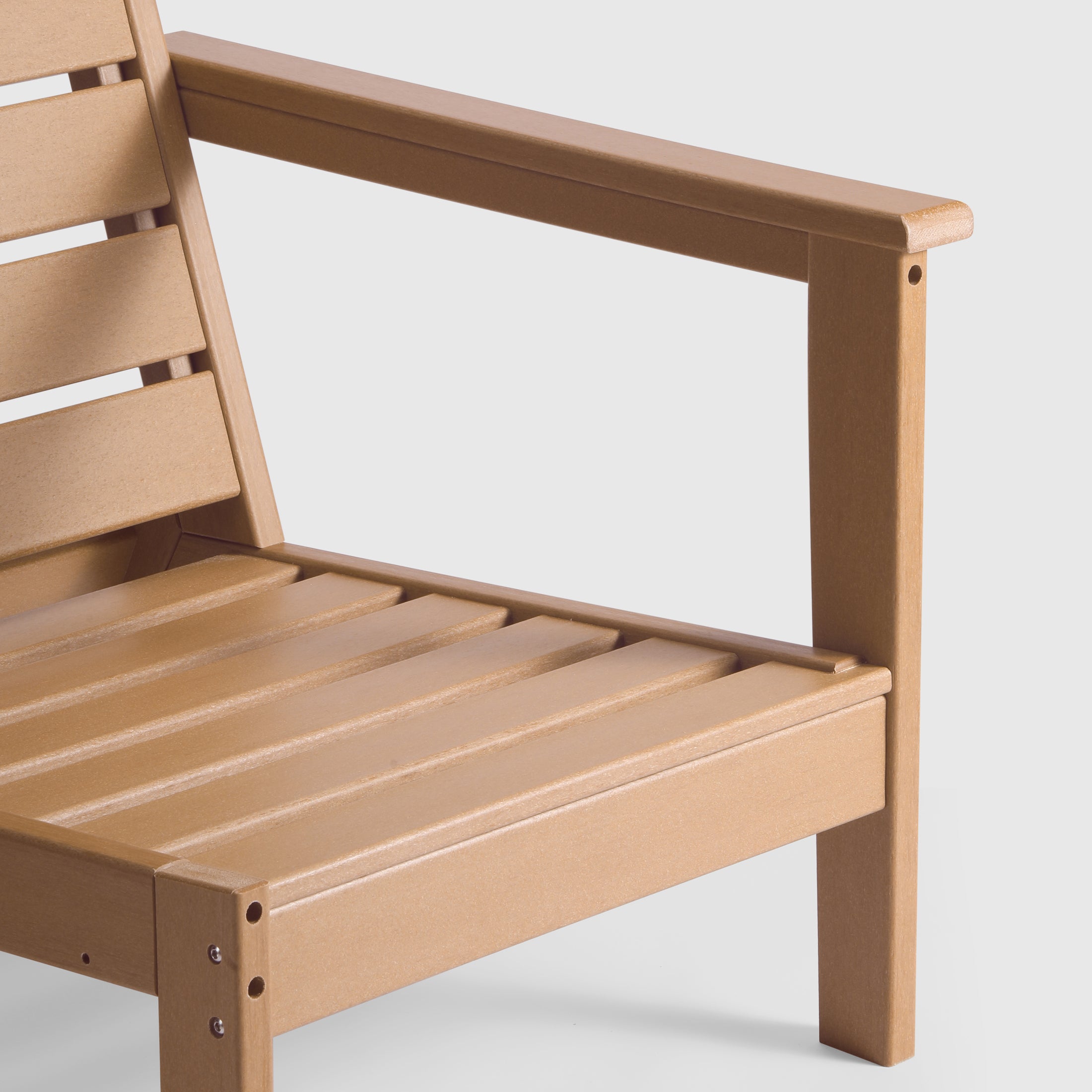 Portsmouth Outdoor Modern HDPE Patio Club Chair with Deep Seat Cushions