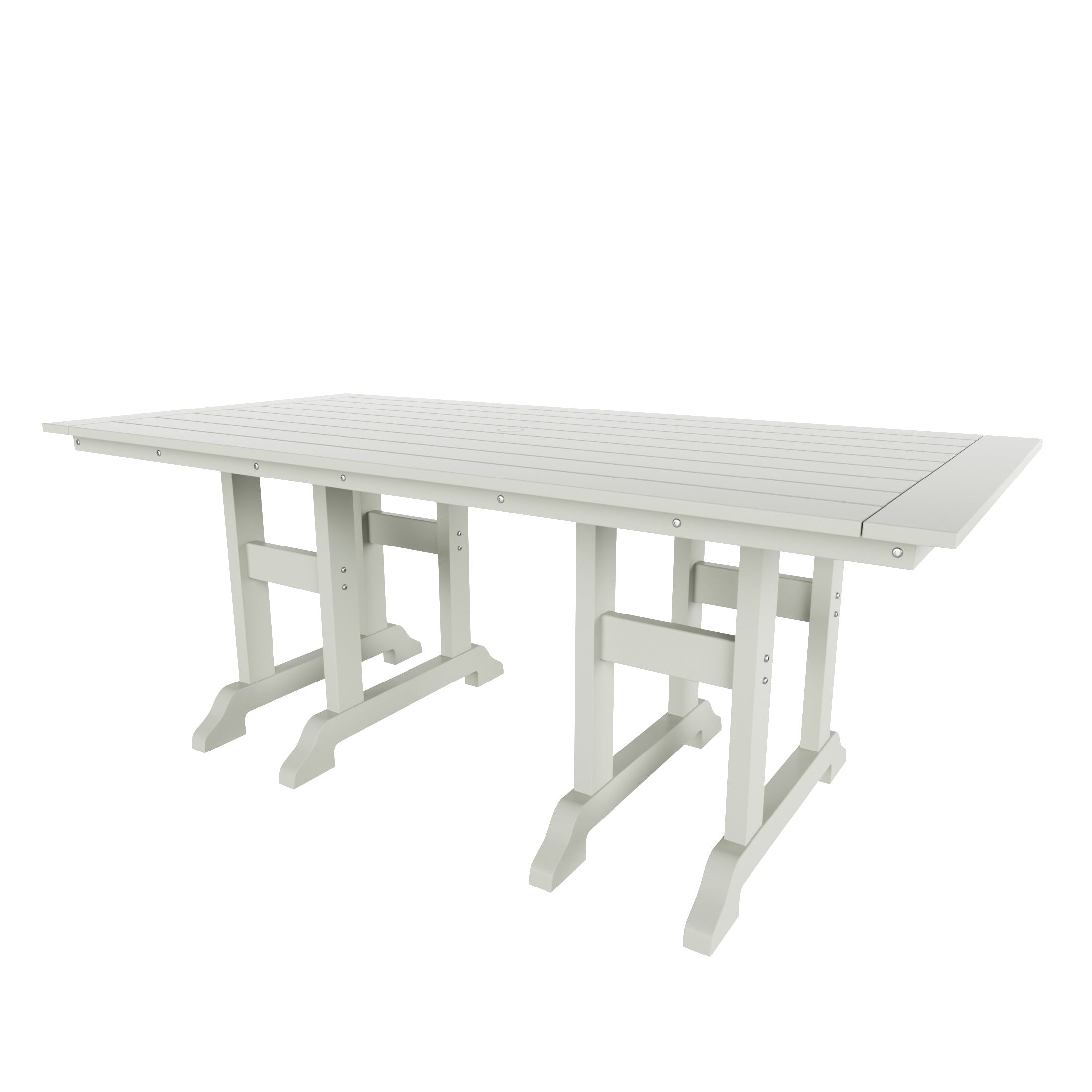 Paradise 7-Piece HDPE Rectangular Patio Dining Table Set with Foldable Chairs