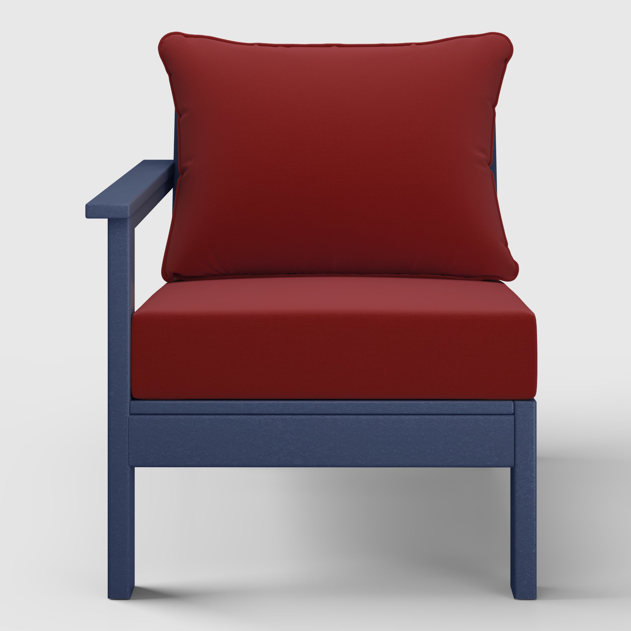 Portsmouth Outdoor Patio HDPE Left Arm Sectional Corner Club Chair with Patio Cushions