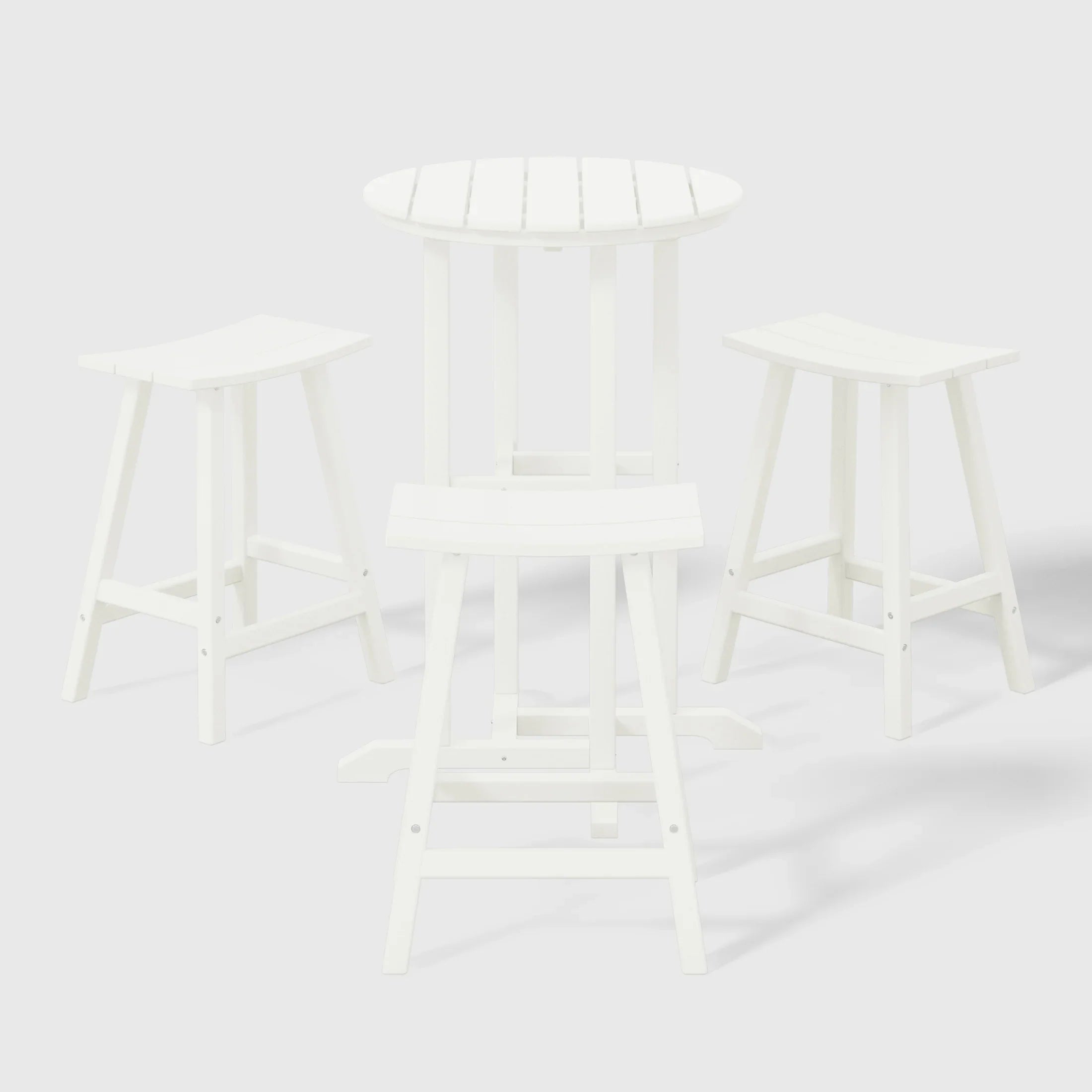 Paradise Outdoor Patio Counter Height Bar Stools Bistro Bar Table 4-Piece Set