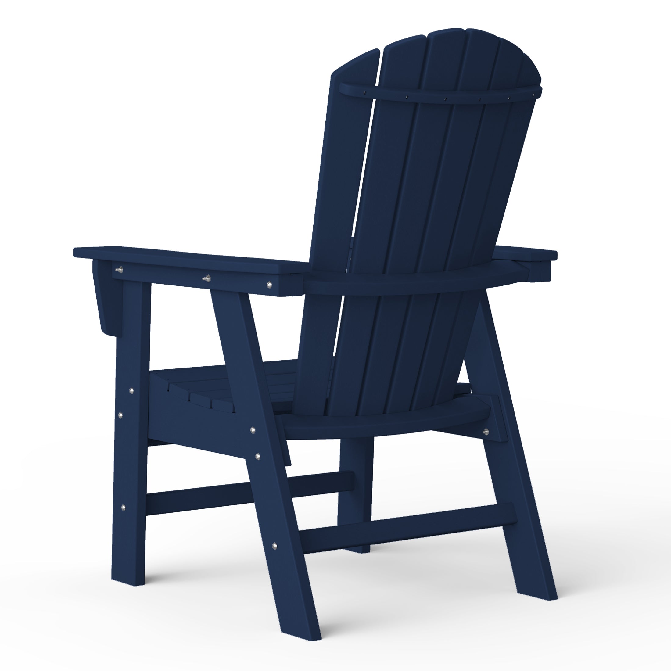 Portside Outdoor Patio Shell-back Adirondack Dining Chair Weather Resistant