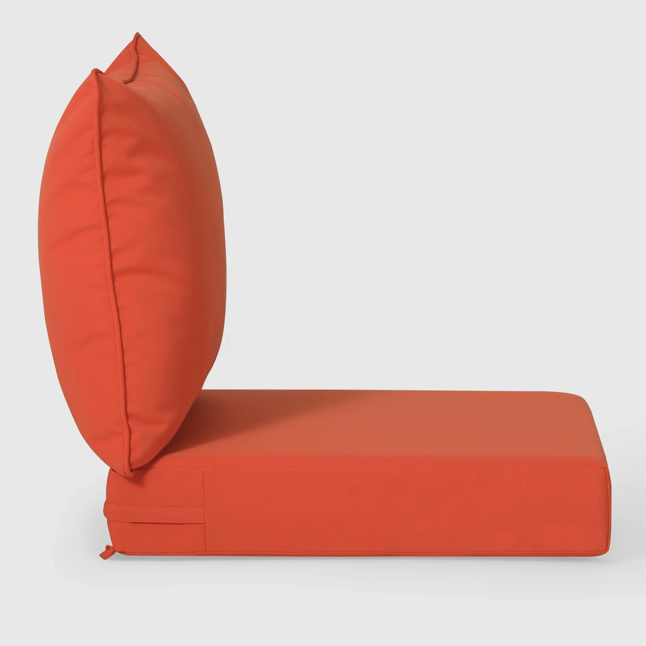 Harmony Water Repellent Outdoor 2-Piece Deep Set Patio Seat Back Chair Cushions, 25" x 25"