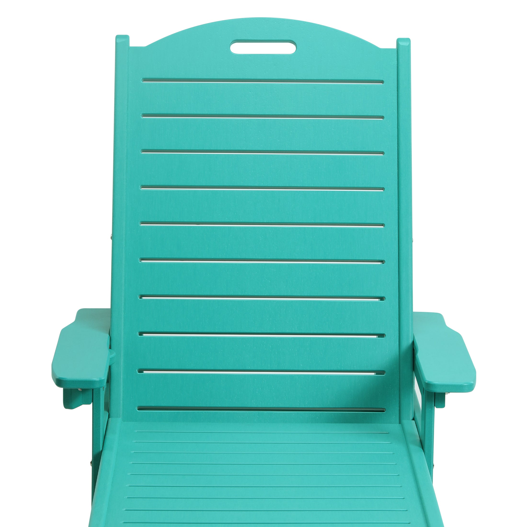 Lago Outdoor HDPE Patio Chaise Lounges With Wheels & Cup Holder (Set of 4)