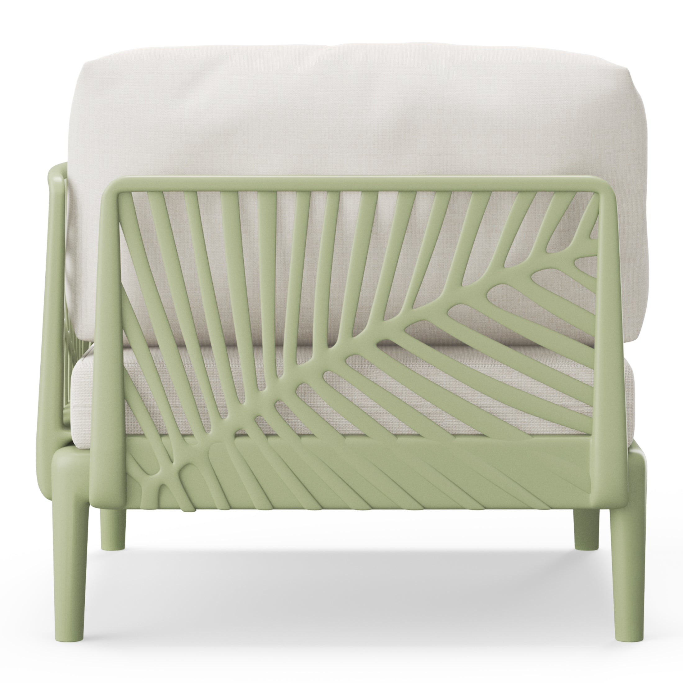 Sunshine Modern Outdoor Polypropylene Resin Right Arm Facing Deep Seating Sectional Chair