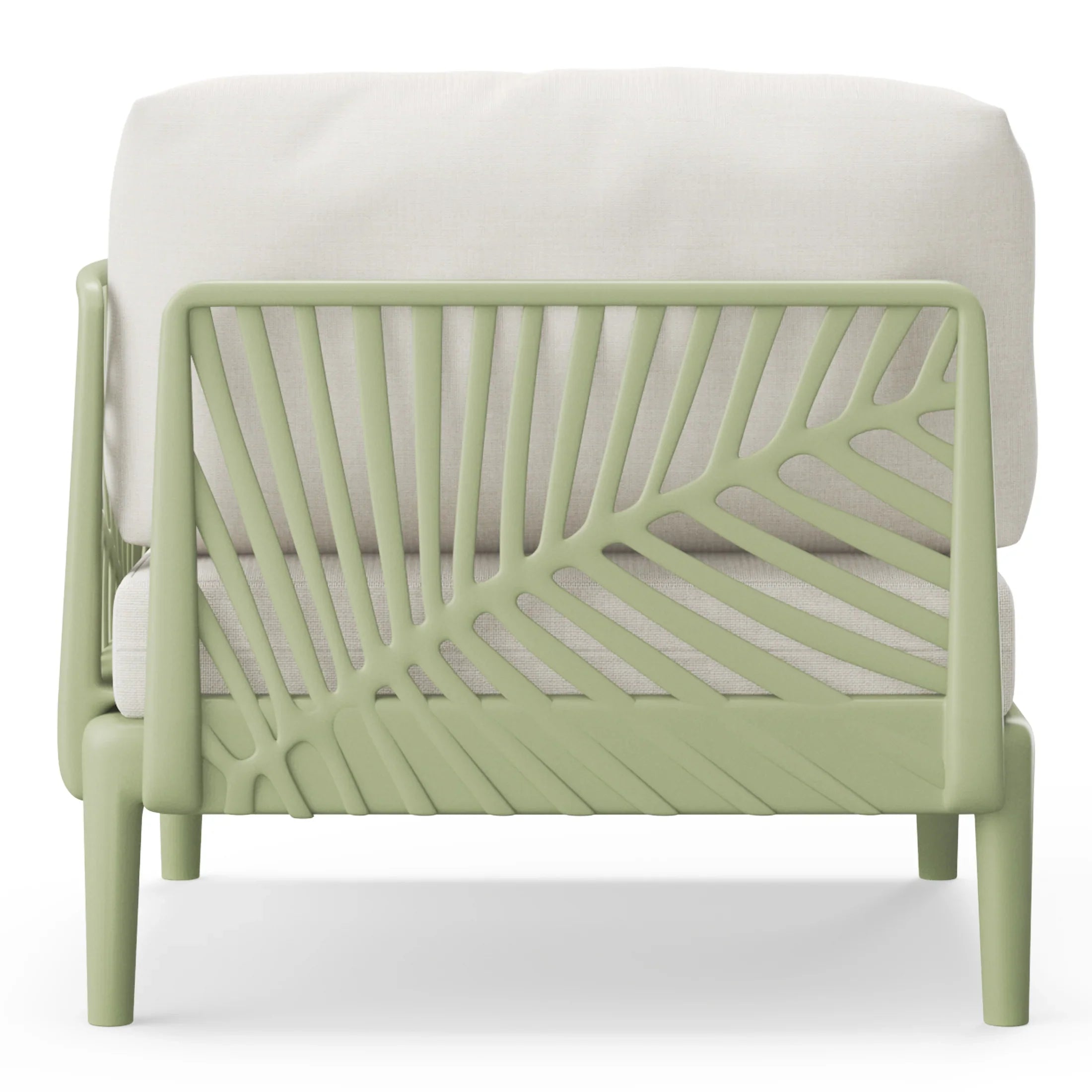 Sunshine Modern Outdoor Polypropylene Resin Right Arm Facing Deep Seating Sectional Chair