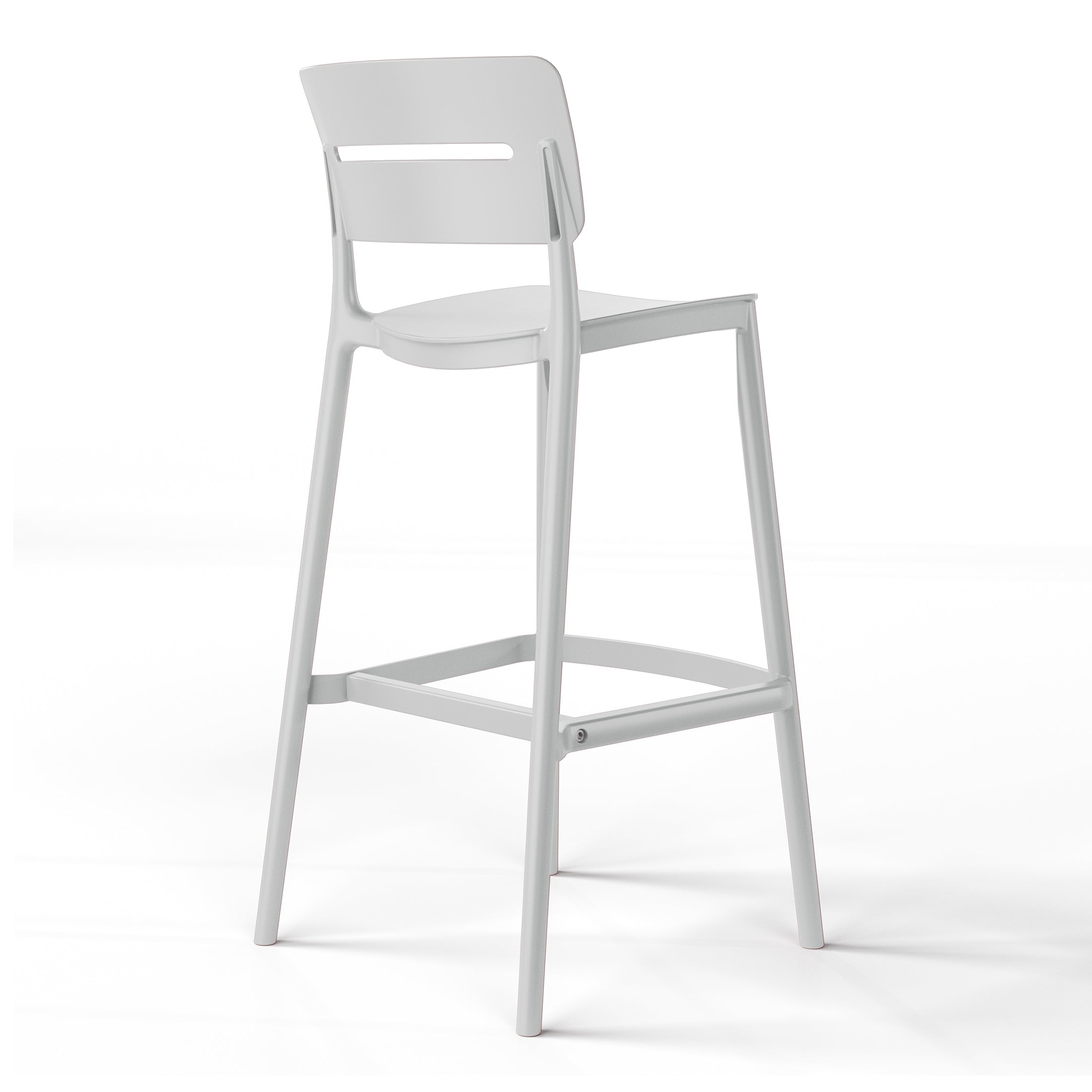 Sunshine Stackable Polypropylene Resin Plastic Outdoor Patio Bar Stools (Set of 2)
