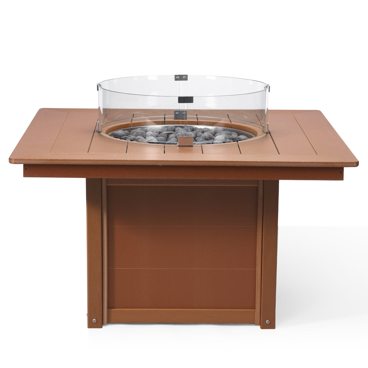 Sol 42" Modern Outdoor Patio Propane Square Fire Pit Table