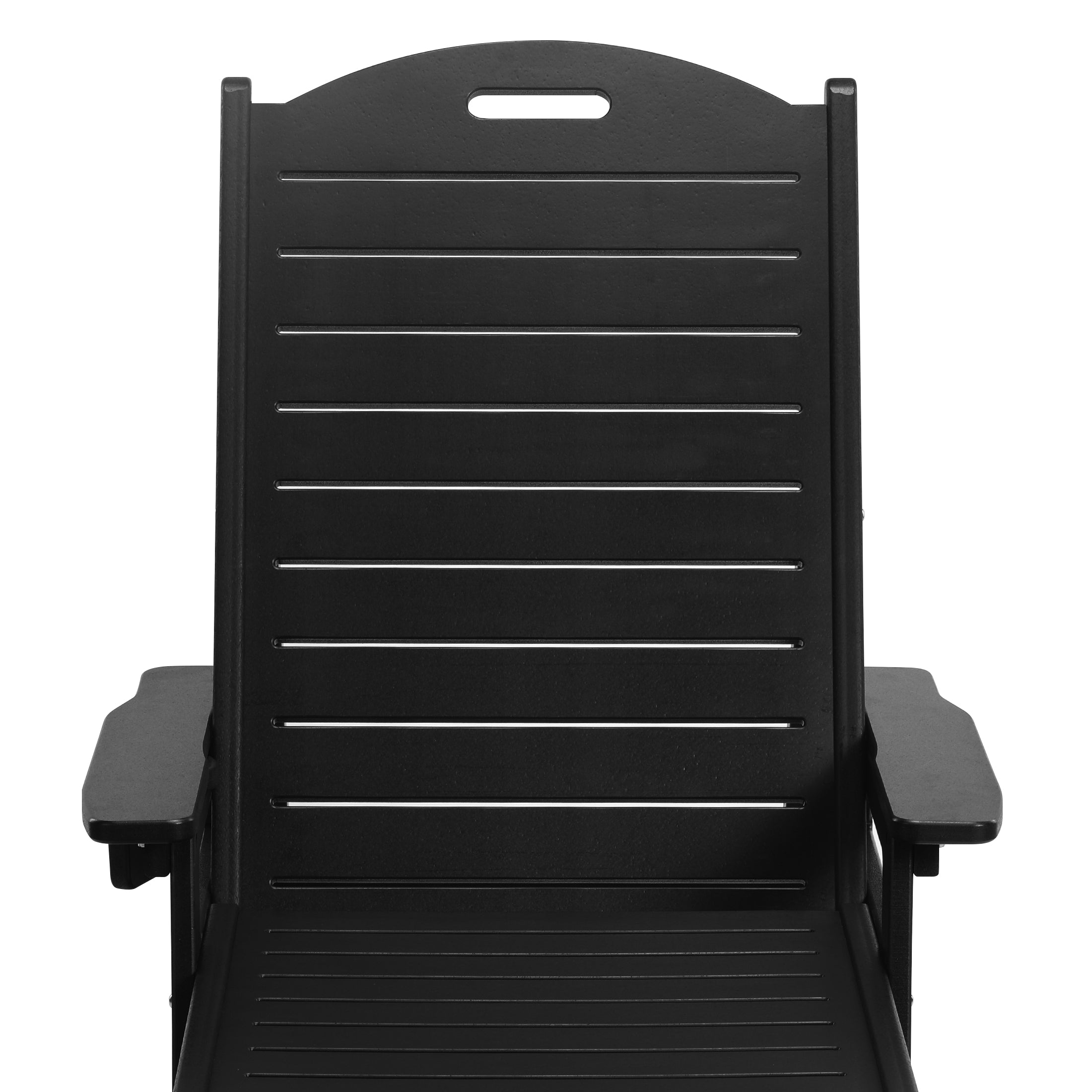 Lago Outdoor HDPE Patio Chaise Lounge With Wheels & Cup Holder