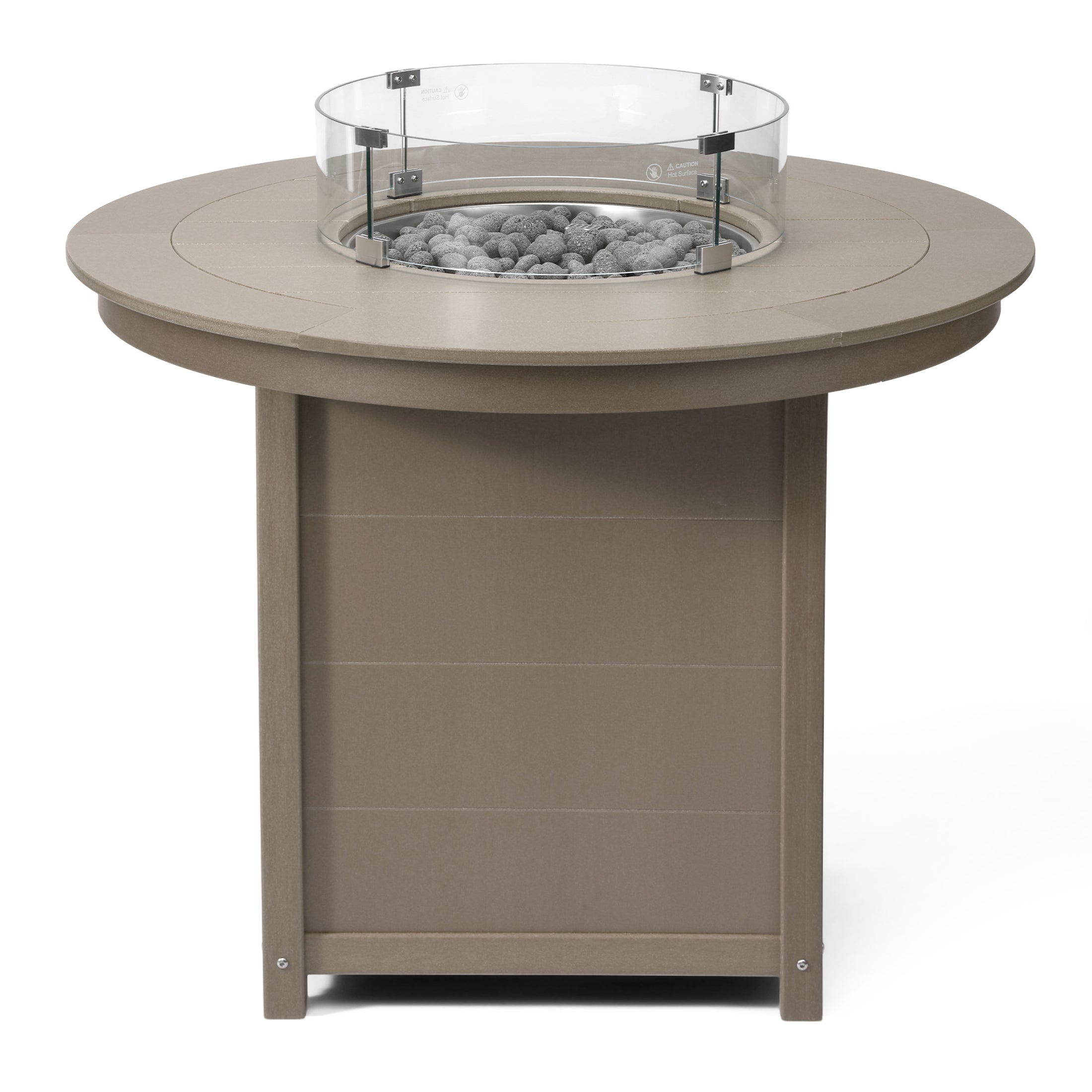 Sol 47" Modern Outdoor Patio Propane Round Counter Height Fire Pit Table