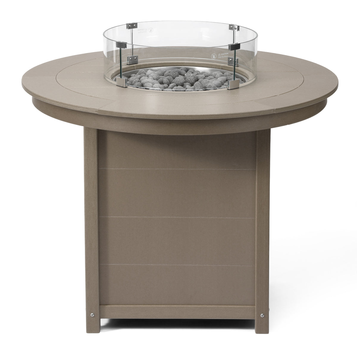 Sol 47" Modern Outdoor Patio Propane Round Counter Height Fire Pit Table