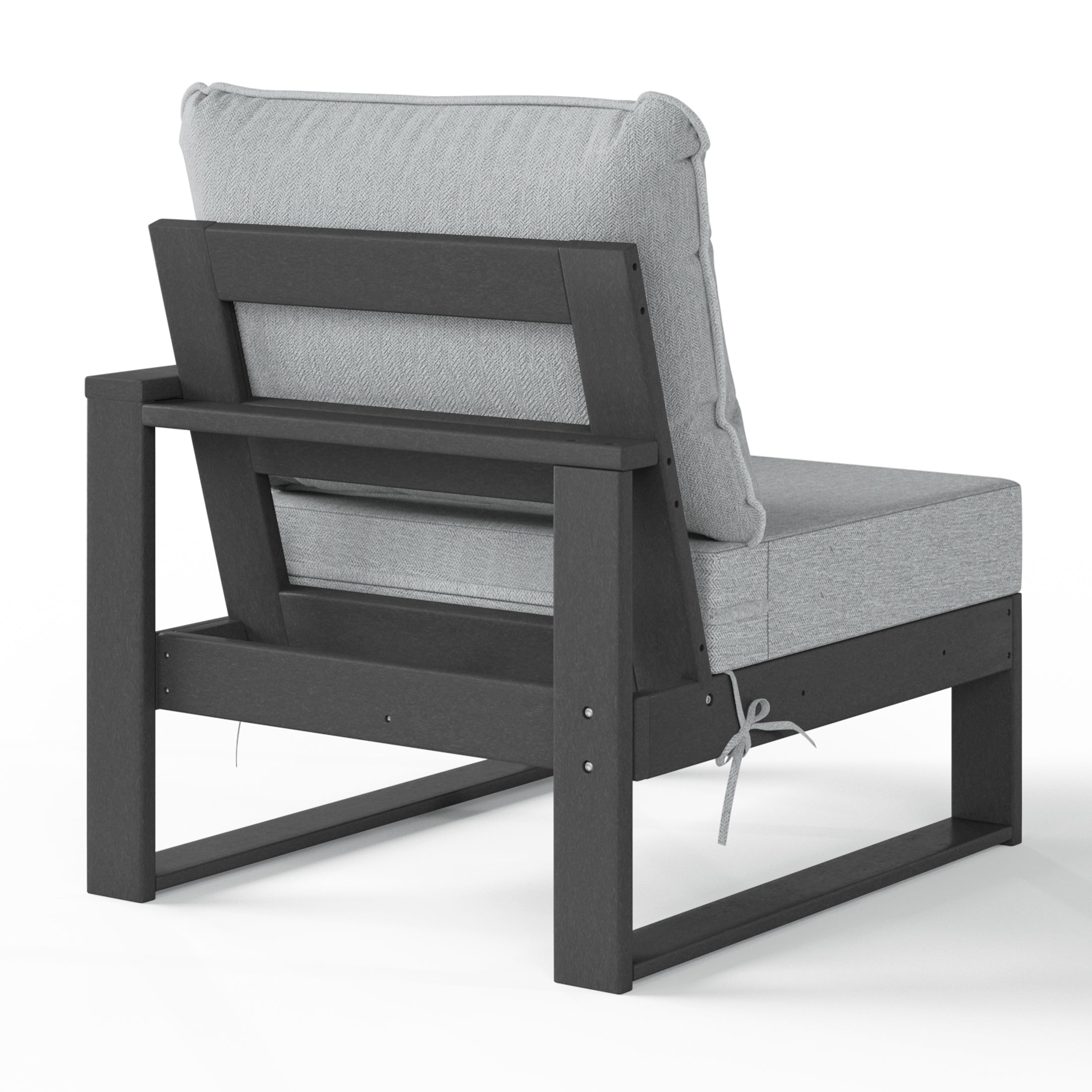 Rockaway Outdoor Patio HDPE Right Arm Facing Sectional Corner Chair with Patio Cushions