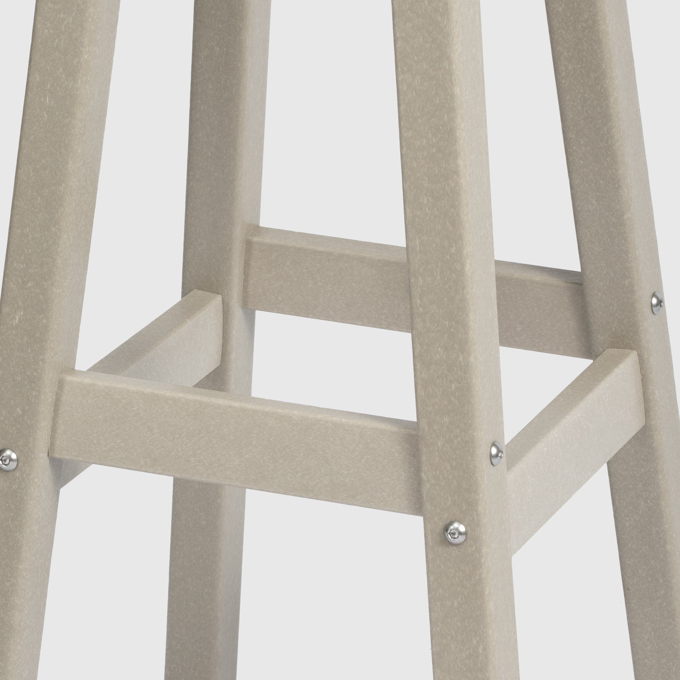 Paradise 24" HDPE Outdoor Patio Counter High Backless Square Bar Stools Set of 2