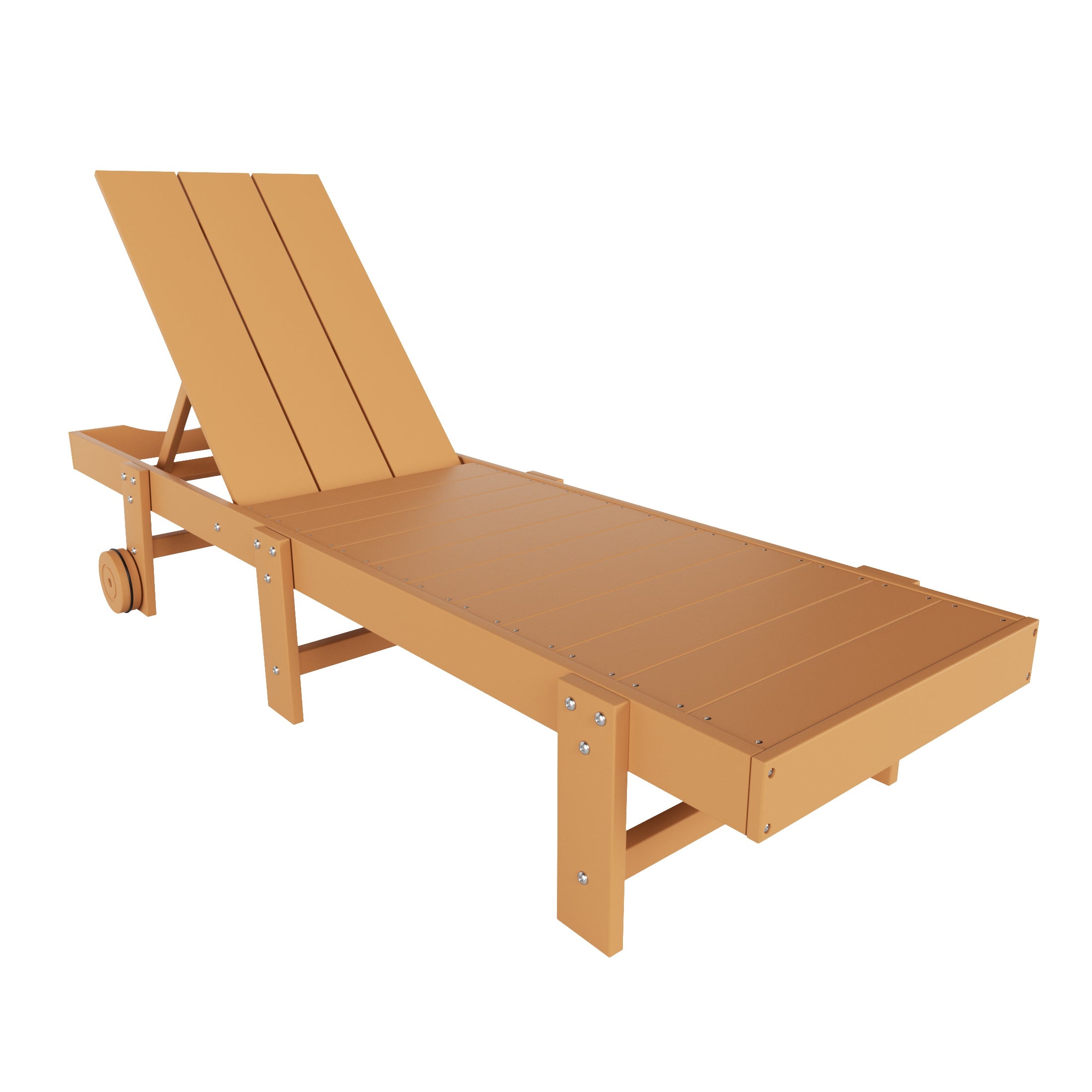 Palms Modern Poly Reclining Chaise Lounge With Wheels