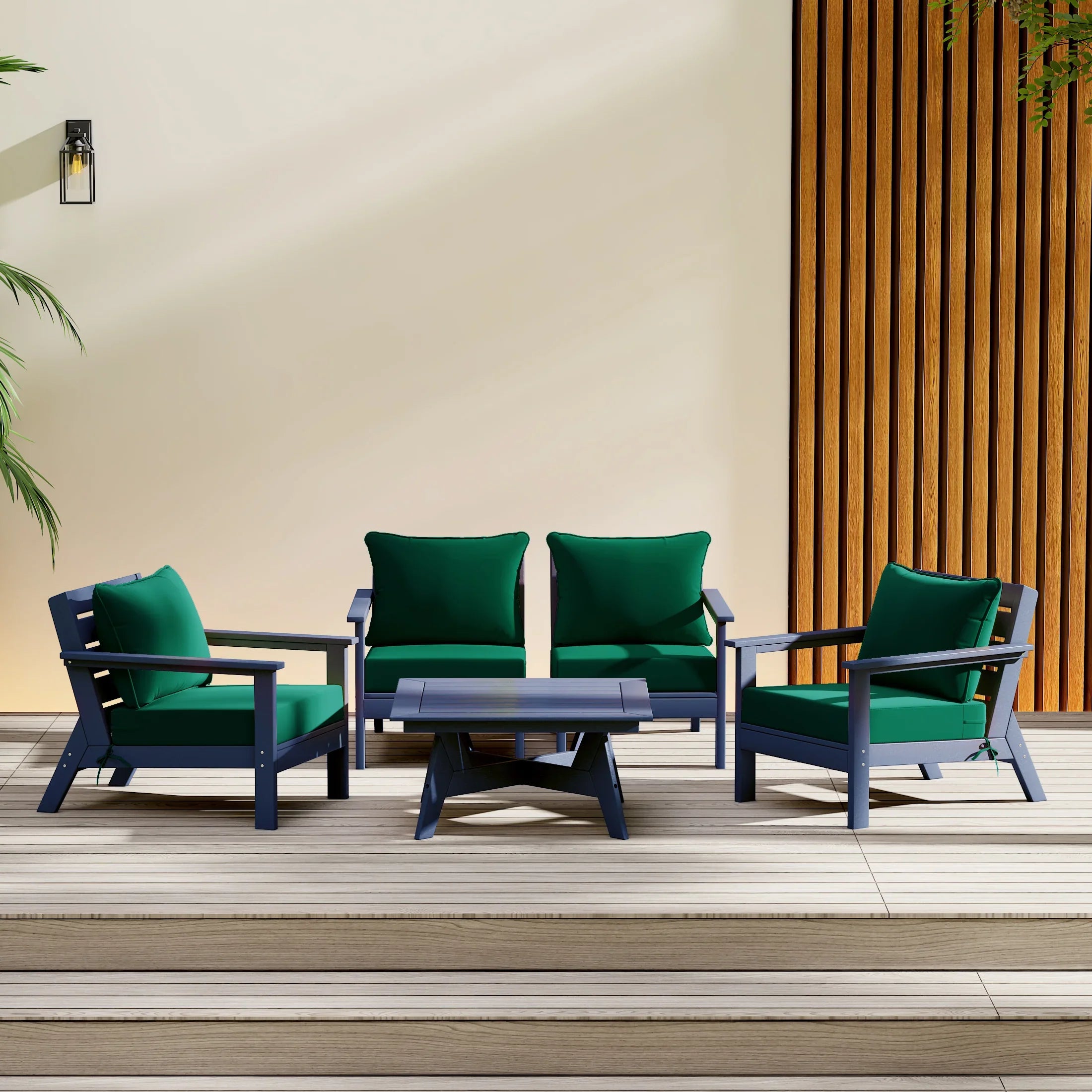 Portsmouth Outdoor 5-Piece Modular Sectional Patio Furniture Sofa Set