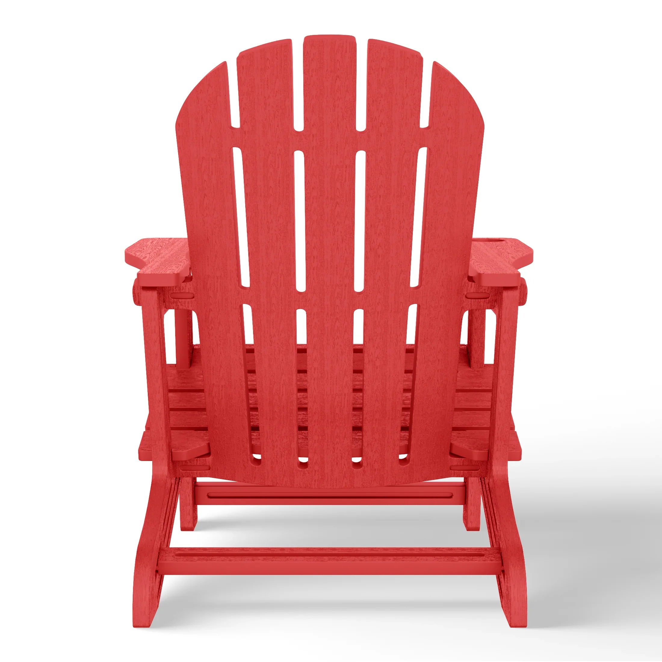 Cayman 2-Piece HDPE Plastic Adirondack Patio Chair With 18" Side Table Set