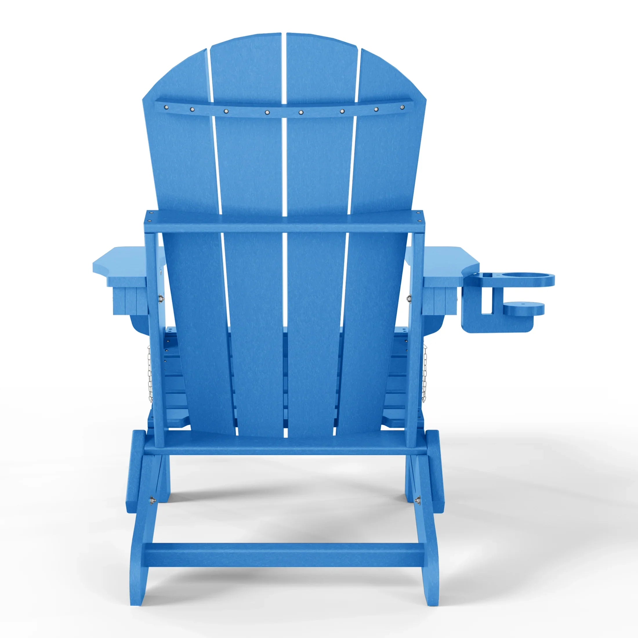 Paradise Folding Adjustable Adirondack Chair with Retractable Ottoman and Cup Holder (Set of 2)