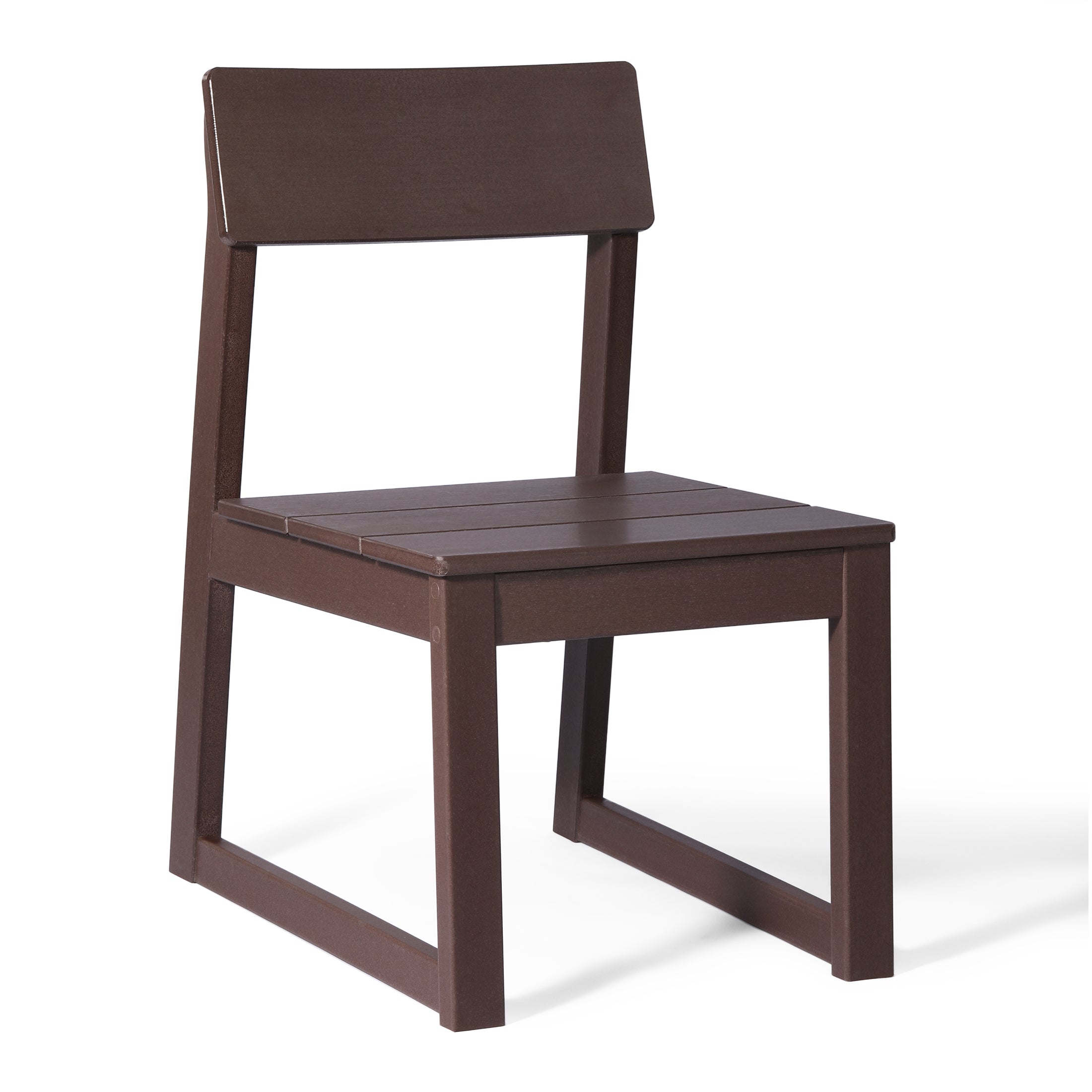 Cambria Modern HDPE Outdoor Armless Patio Dining Chairs (Set of 2)