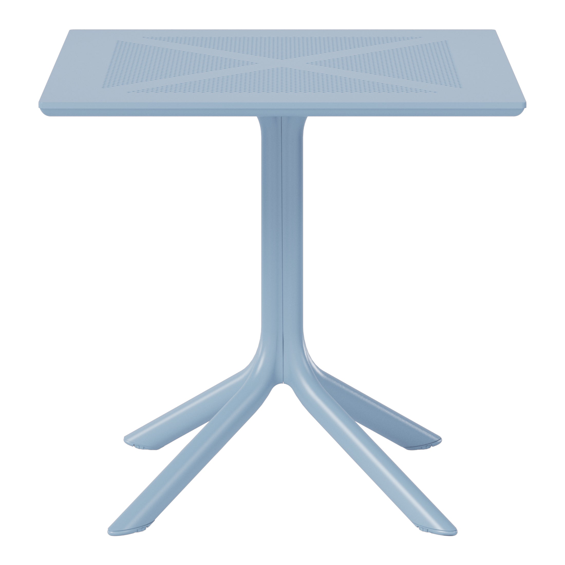 Sunshine 31.5" Square Plastic Outdoor Patio Dining Table for 4