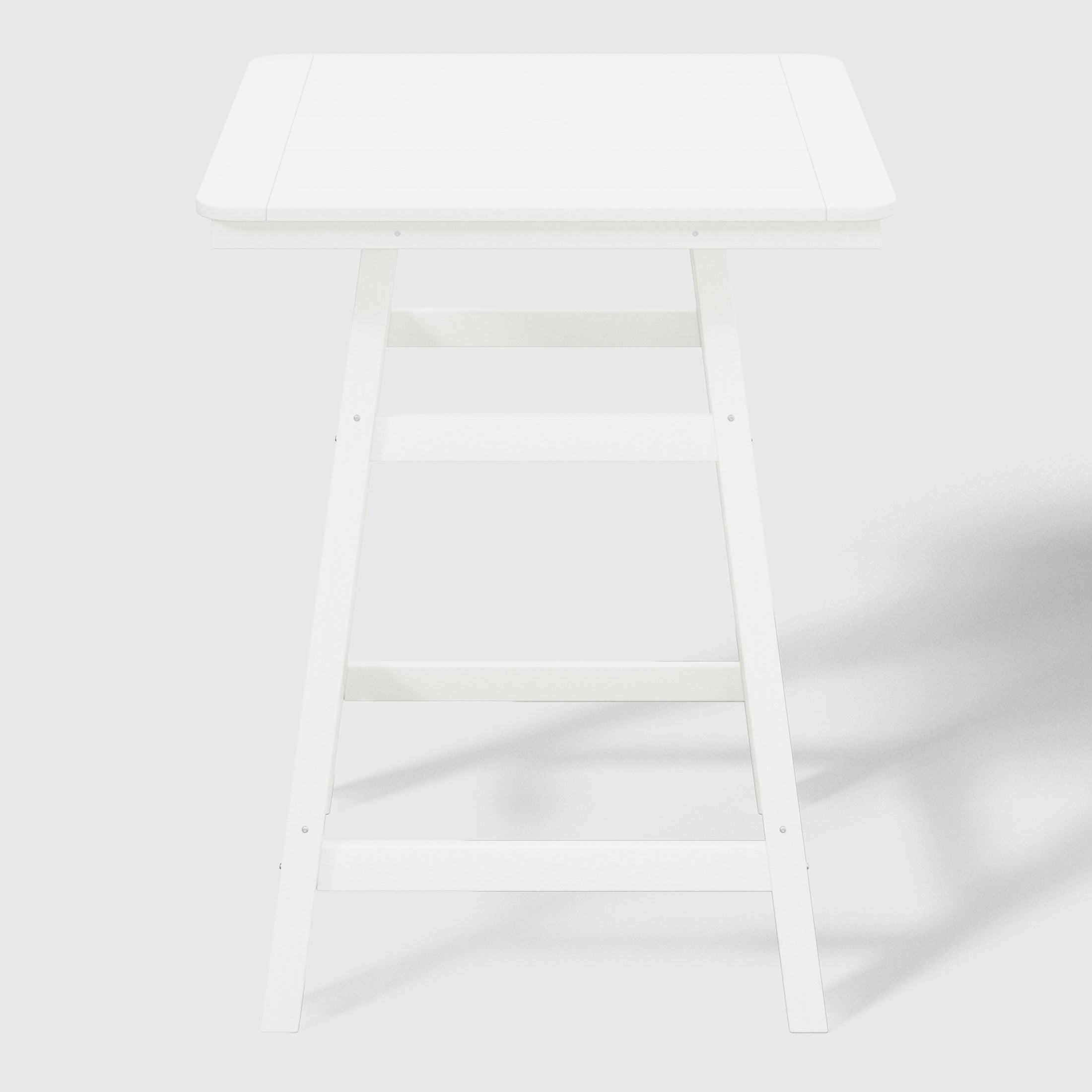 Paradise 30" Square Outdoor Patio Counter High Bistro Bar Table With Umbrella Hole