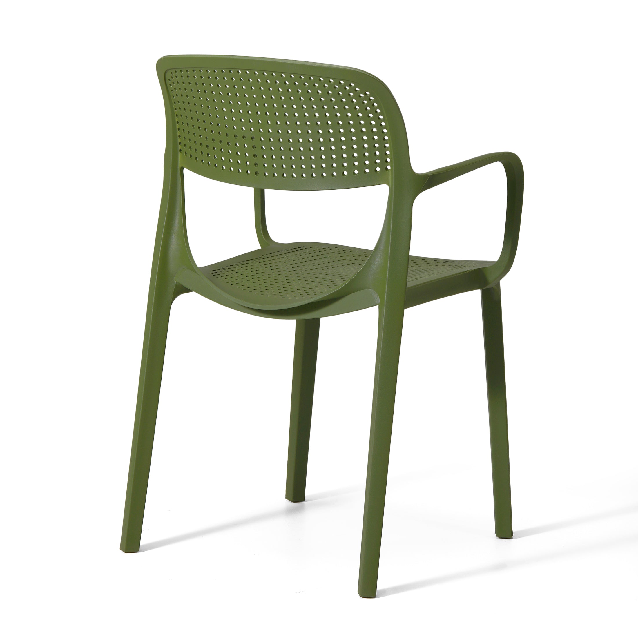 Sunshine Outdoor Stackable Plastic Resin Patio Dining Armchair (Set of 2)