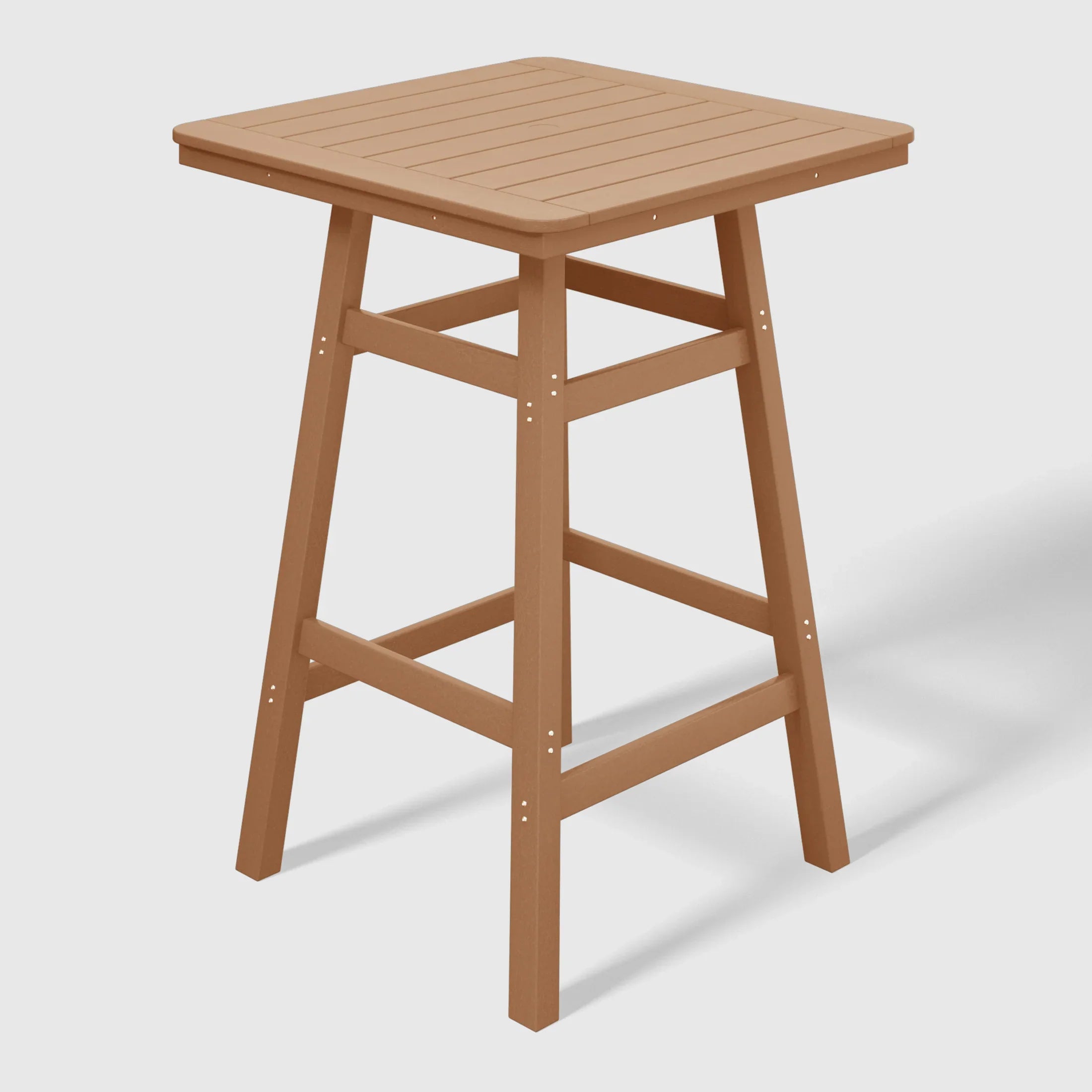 Paradise 30" Square Outdoor Patio Bistro Bar Table With Umbrella Hole