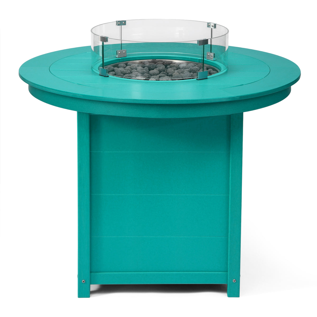 Sol 47" Modern Outdoor Patio Propane Round Counter Height Fire Pit Table