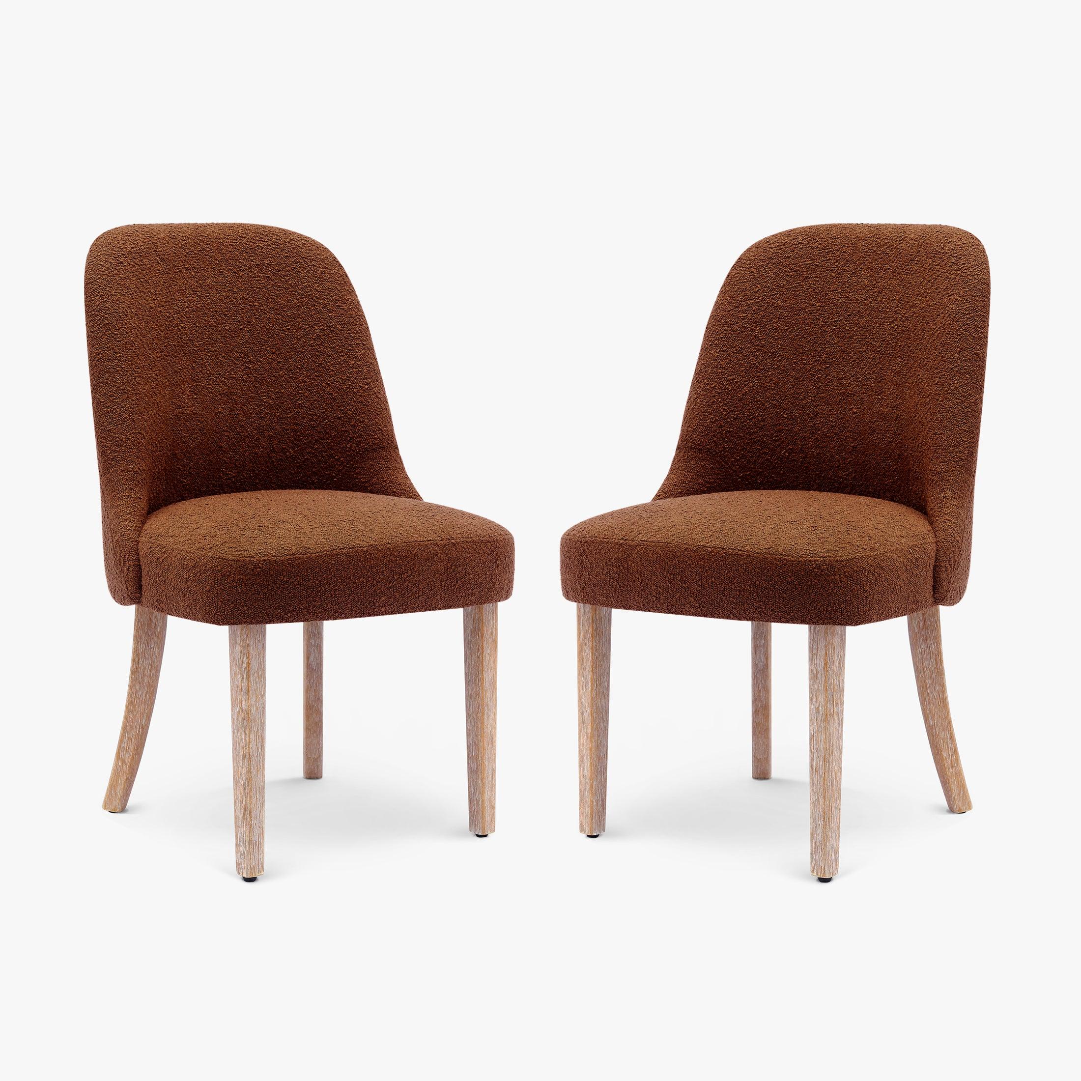 Amélie Mid-Century Modern Upholstered Boucle Dining Chair