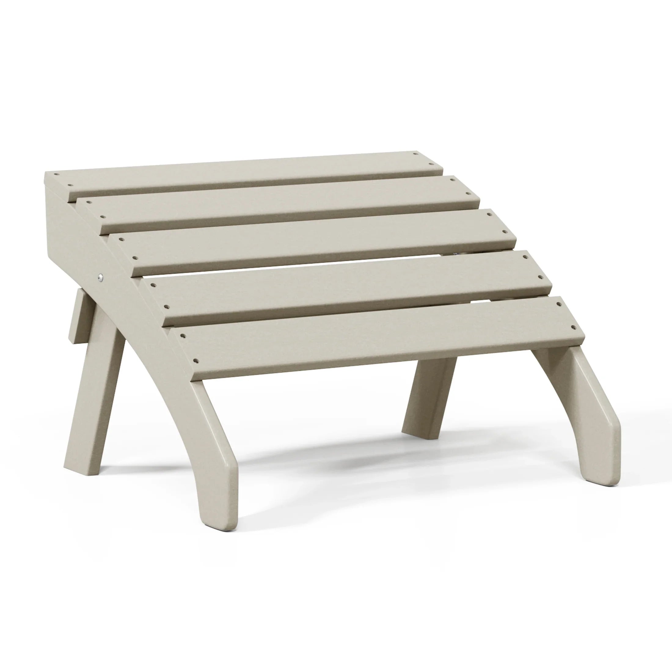 Portside Outdoor Patio HDPE Adirondack Ottoman Footrest