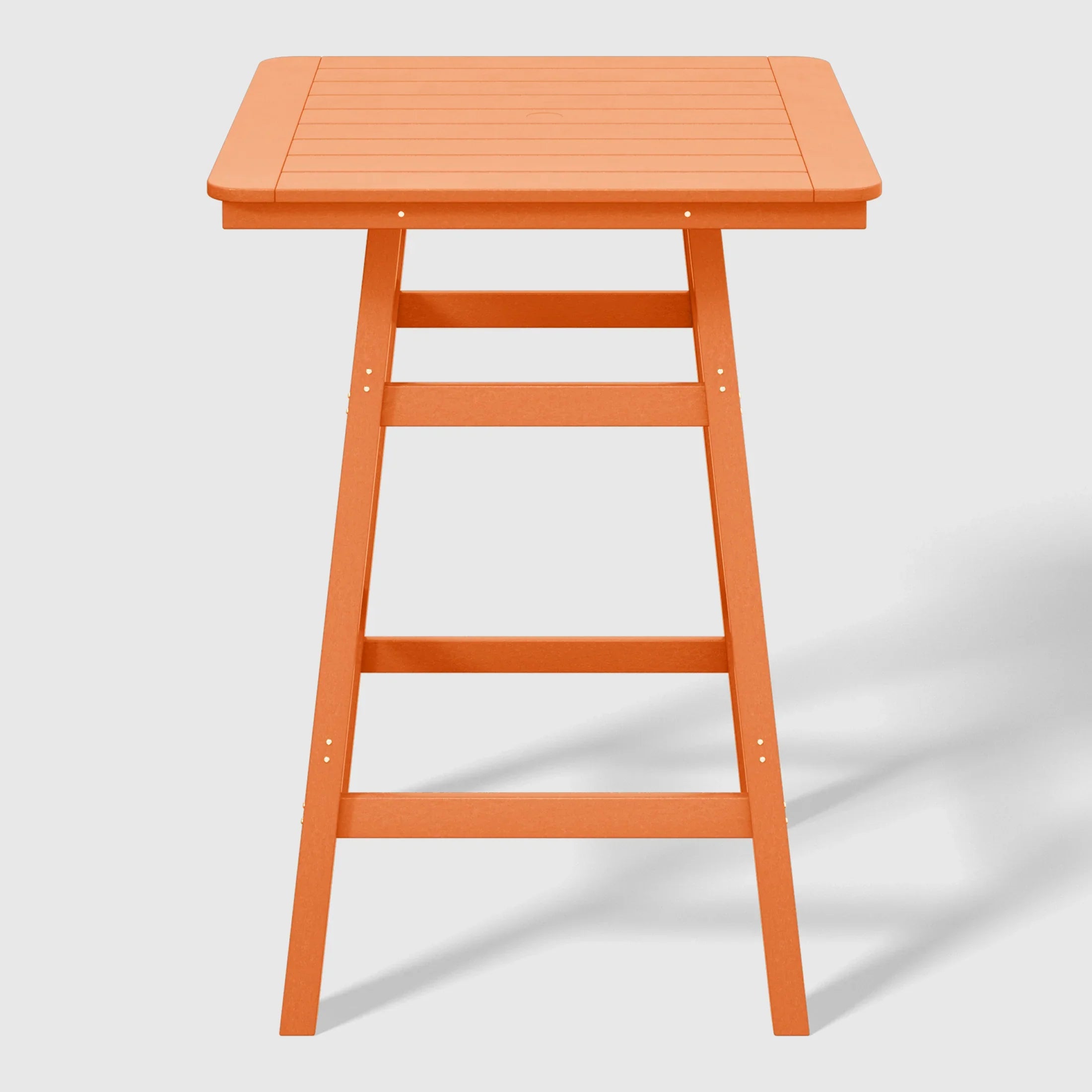 Paradise 30" Square Outdoor Patio Bistro Bar Table With Umbrella Hole