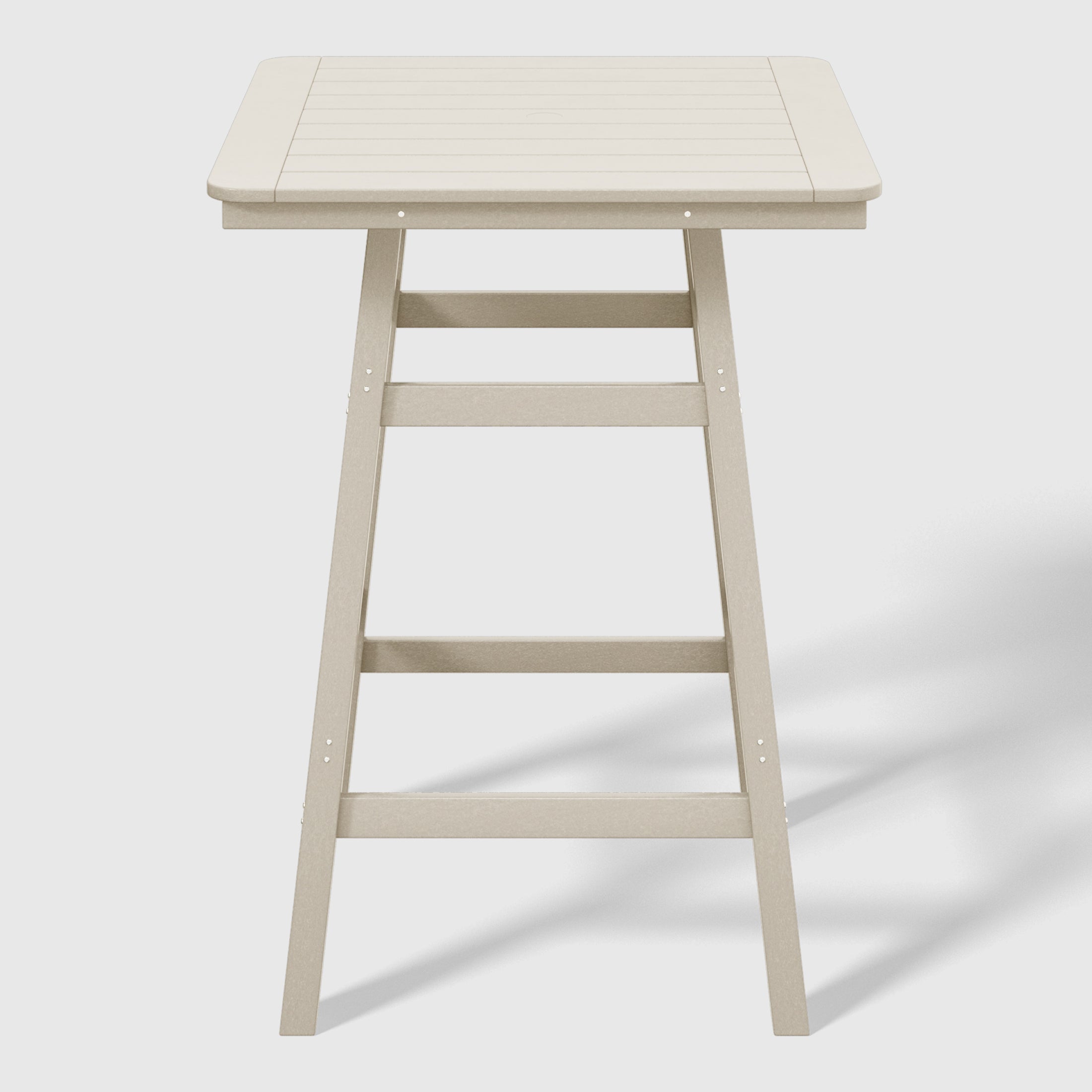 Paradise 30" Square Outdoor Patio Bistro Bar Table With Umbrella Hole