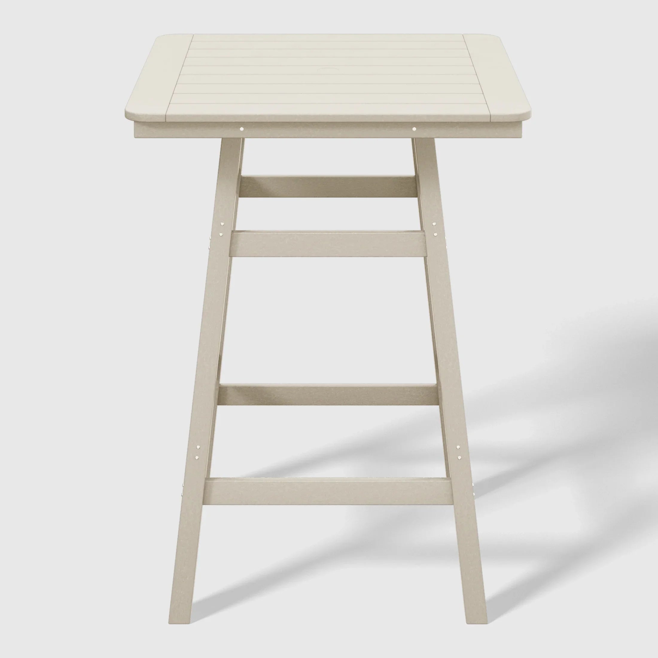Paradise 30" Square Outdoor Patio Bistro Bar Table With Umbrella Hole