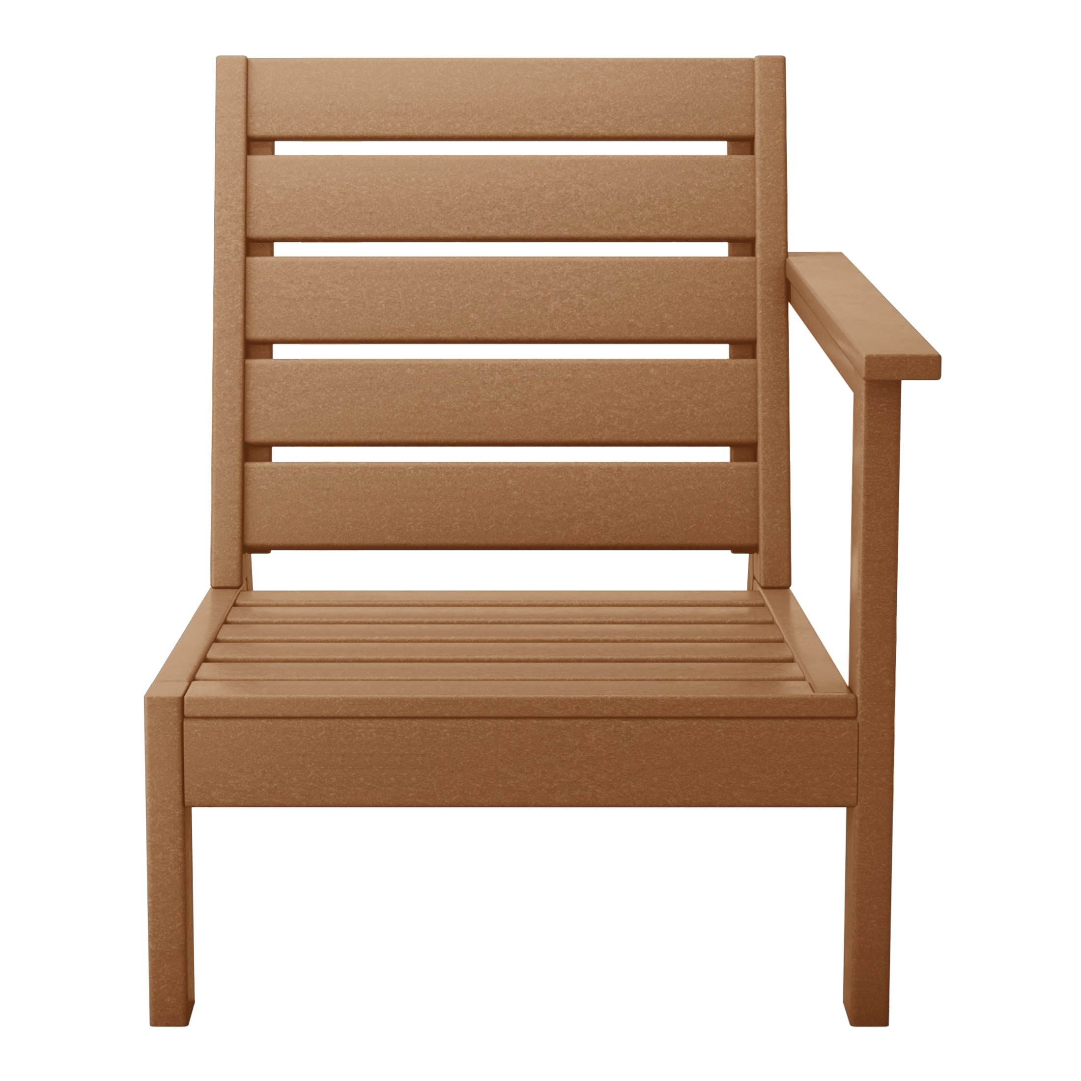 Portsmouth Outdoor Modern HDPE Patio Club Chair with Deep Seat Cushions