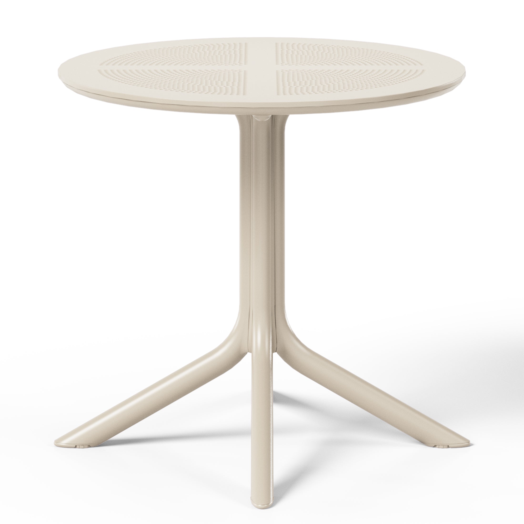 Sunshine Modern 5-Piece Resin Round Patio Dining Table Set with Stackable Patio Dining Chairs