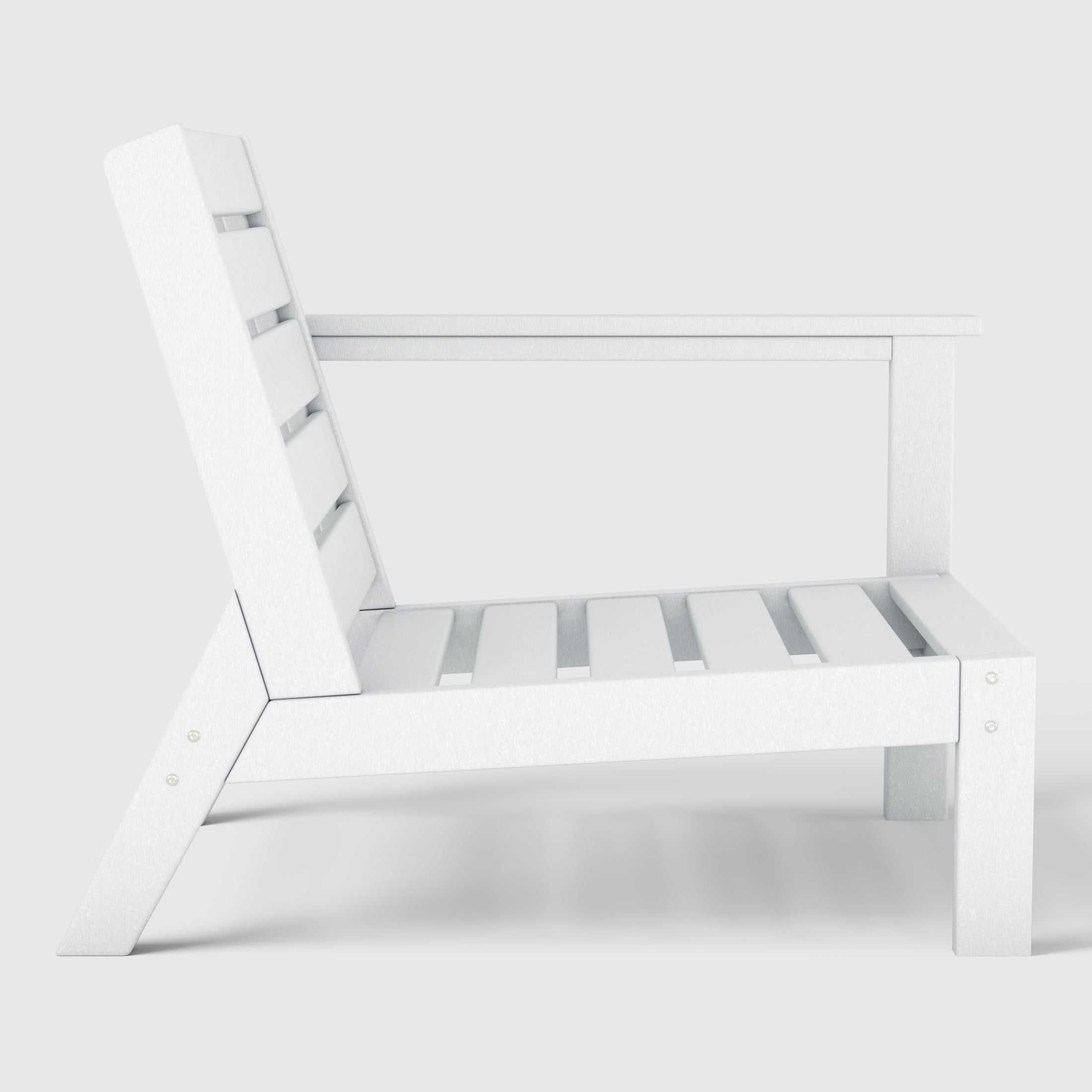 Portsmouth Outdoor Patio HDPE Right Arm Sectional Corner Club Chair with Patio Cushions