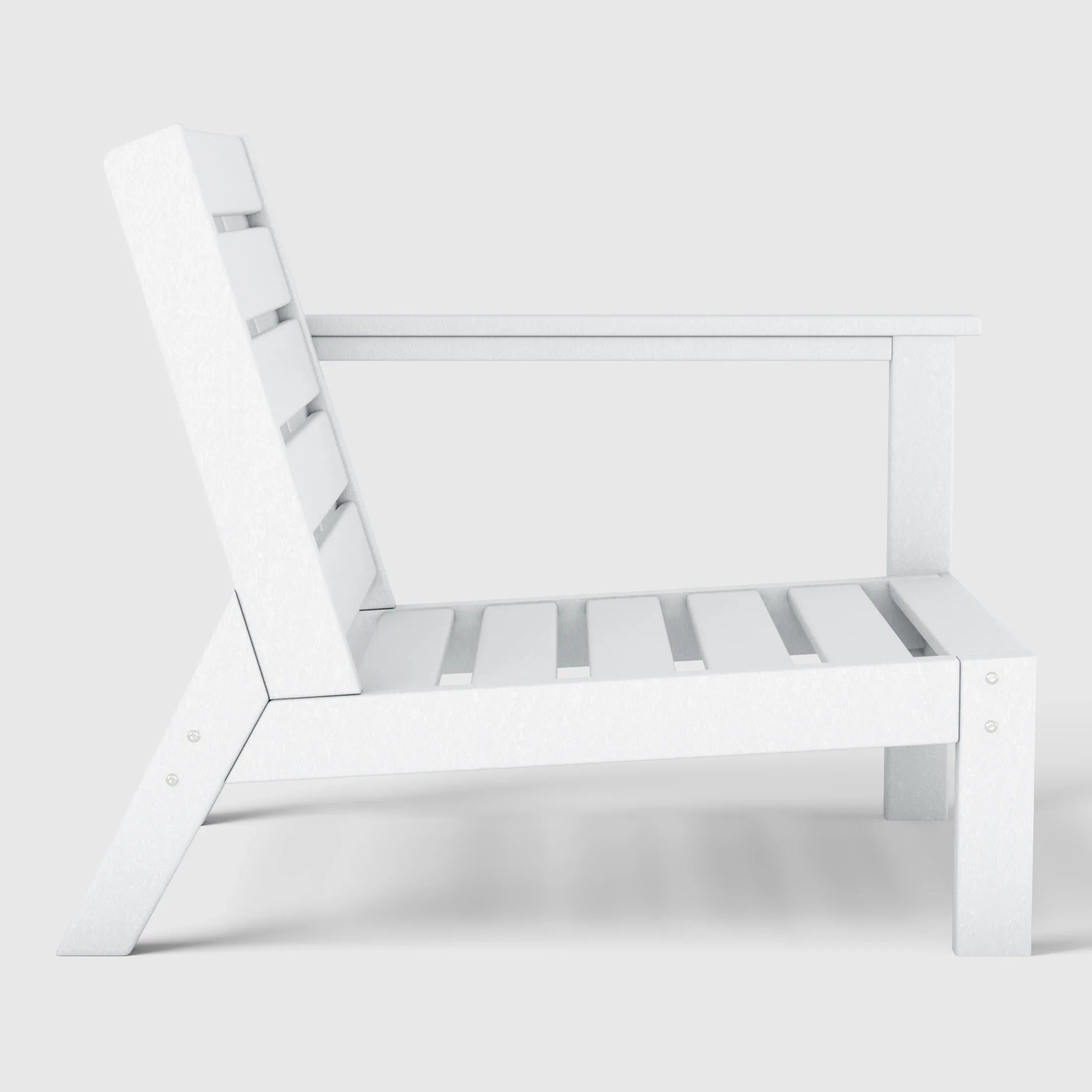 Portsmouth Outdoor Modern HDPE Patio Club Chair with Deep Seat Cushions