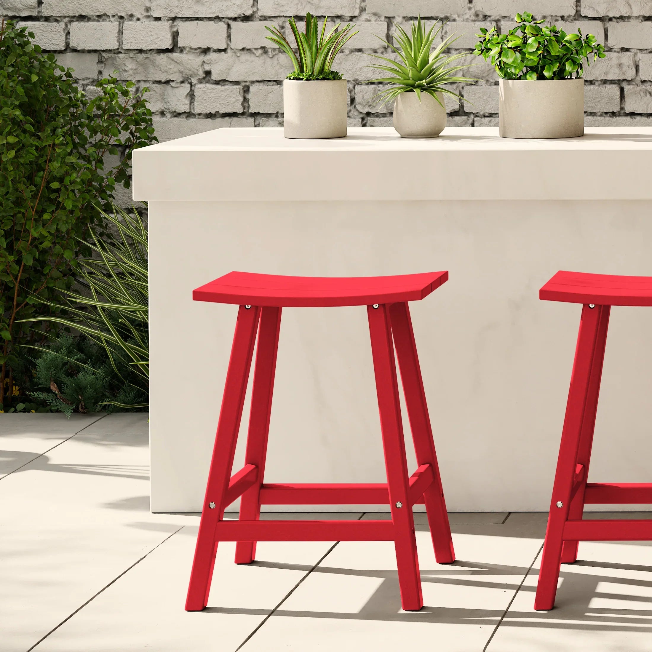 Paradise 24" height Outdoor / Patio Saddle bar stool