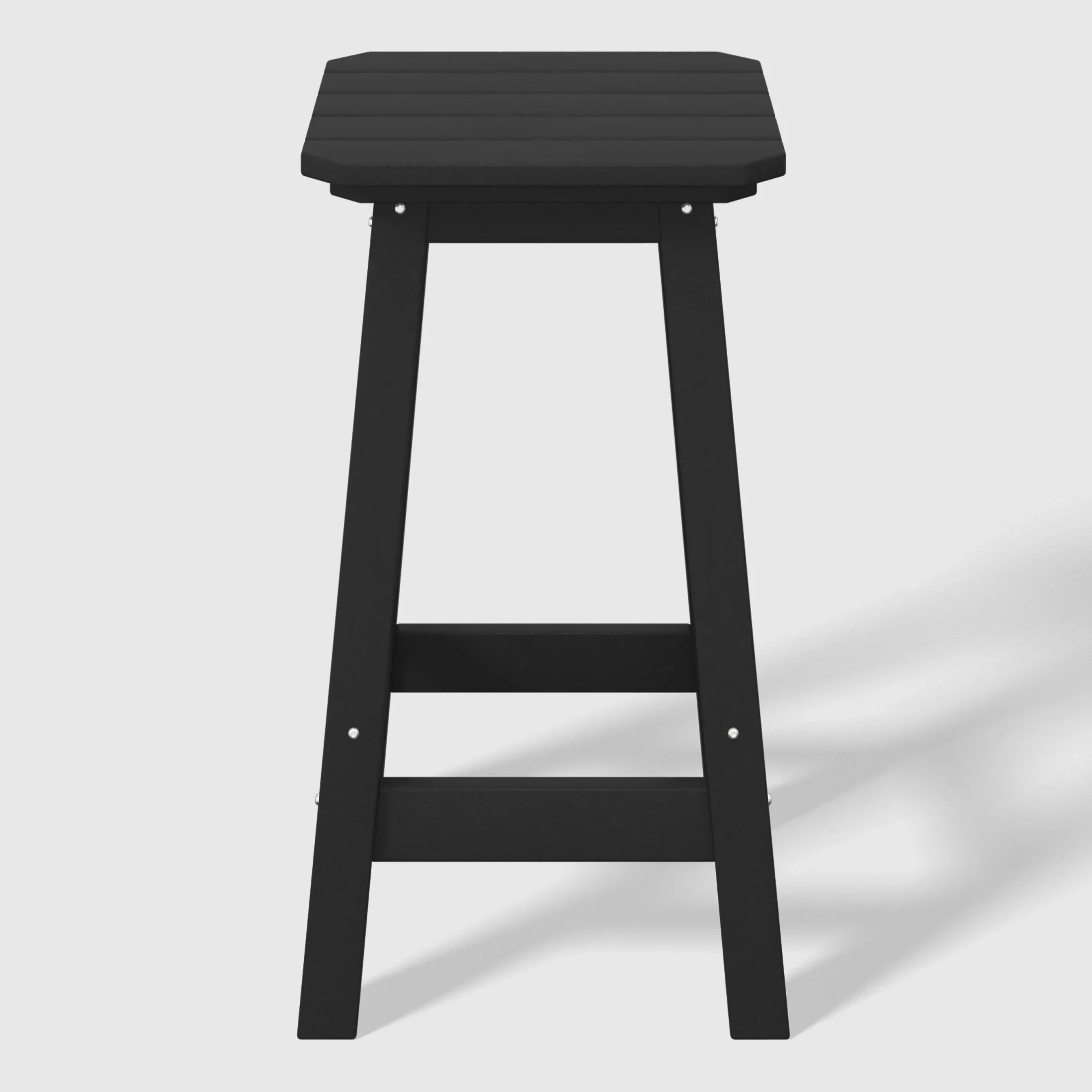 Paradise 24" HDPE Outdoor Patio Counter High Backless Square Bar Stool