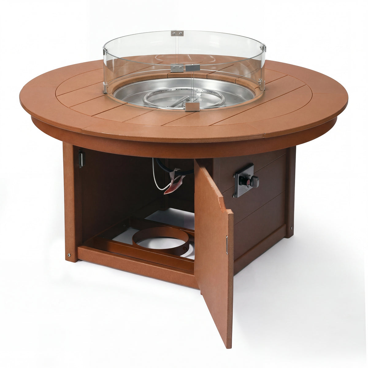 Sol 47" Modern Outdoor 55,000 BTU Patio Propane Round Fire Pit Table