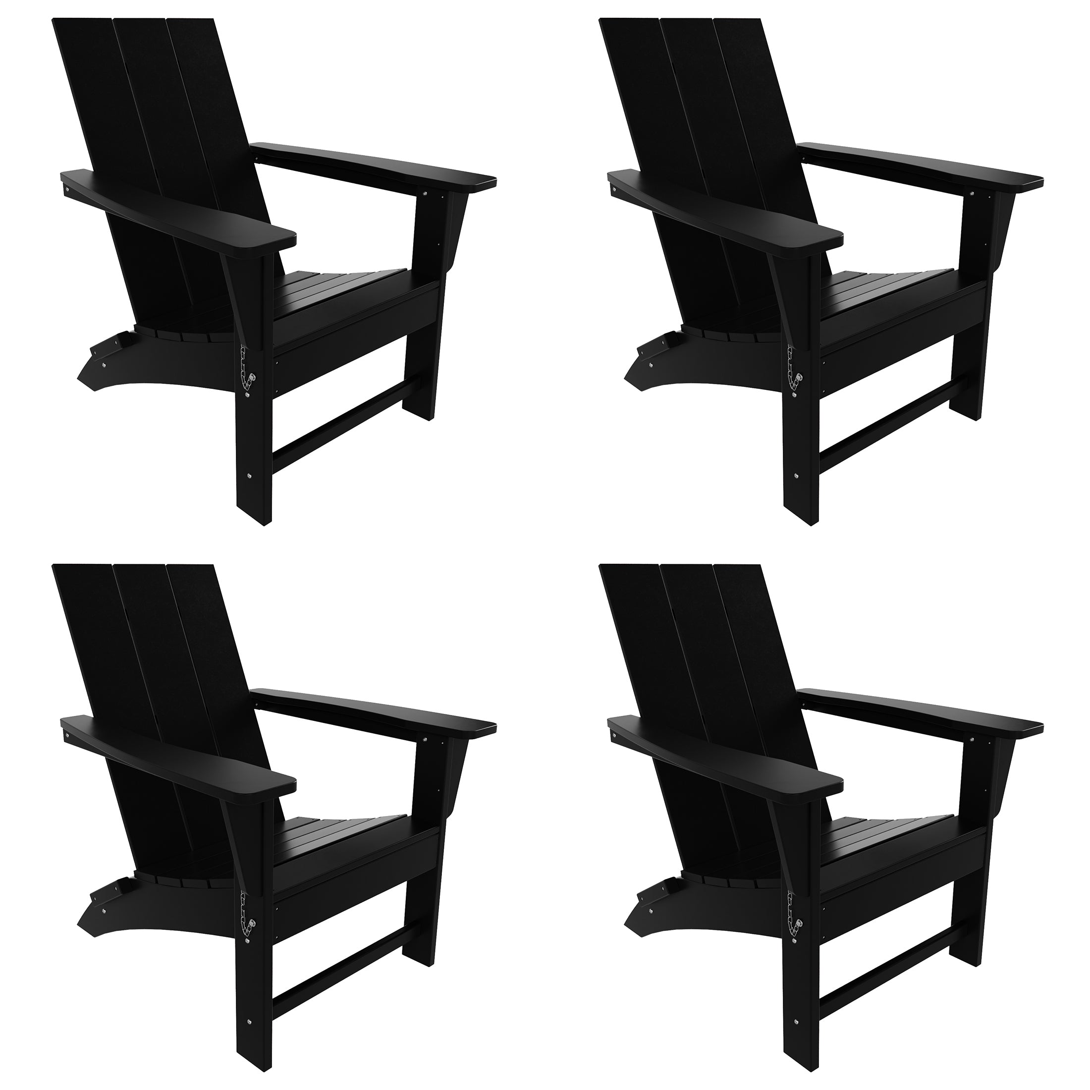 Palms Modern Outdoor Folding Adirondack Chair (Set of 4)