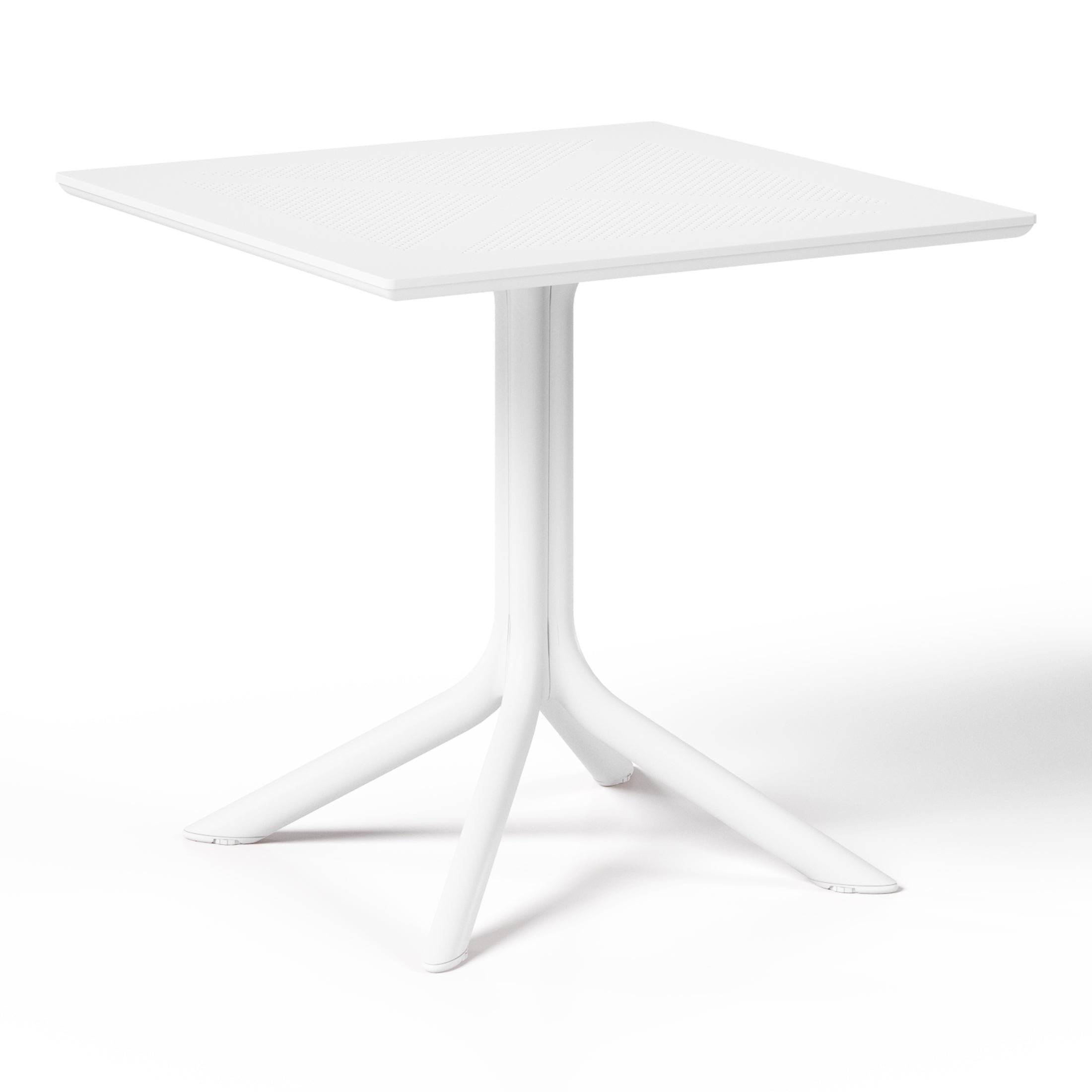 Sunshine 31.5" Square Plastic Outdoor Patio Dining Table for 4