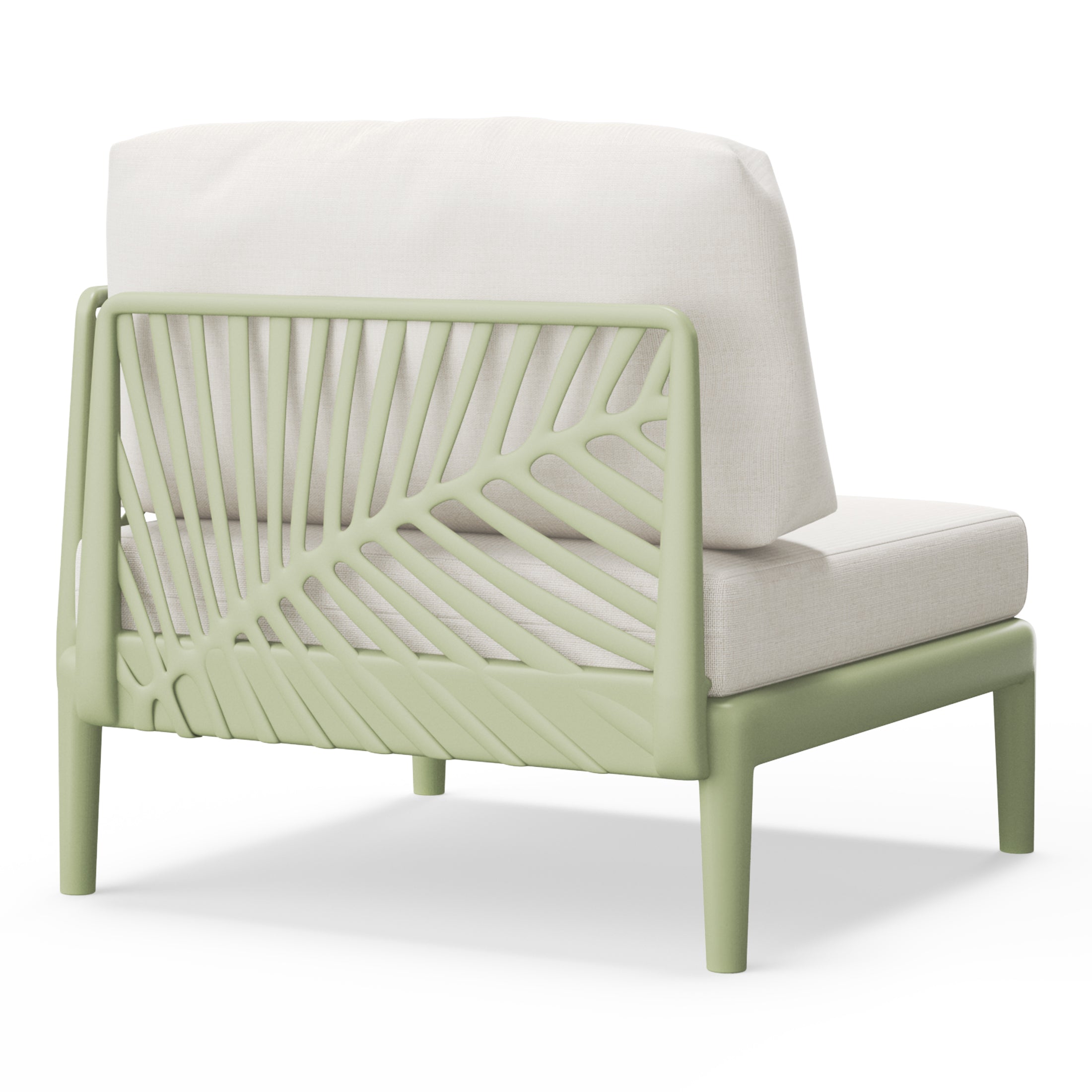 Sunshine Modern Outdoor Polypropylene Resin Right Arm Facing Deep Seating Sectional Chair