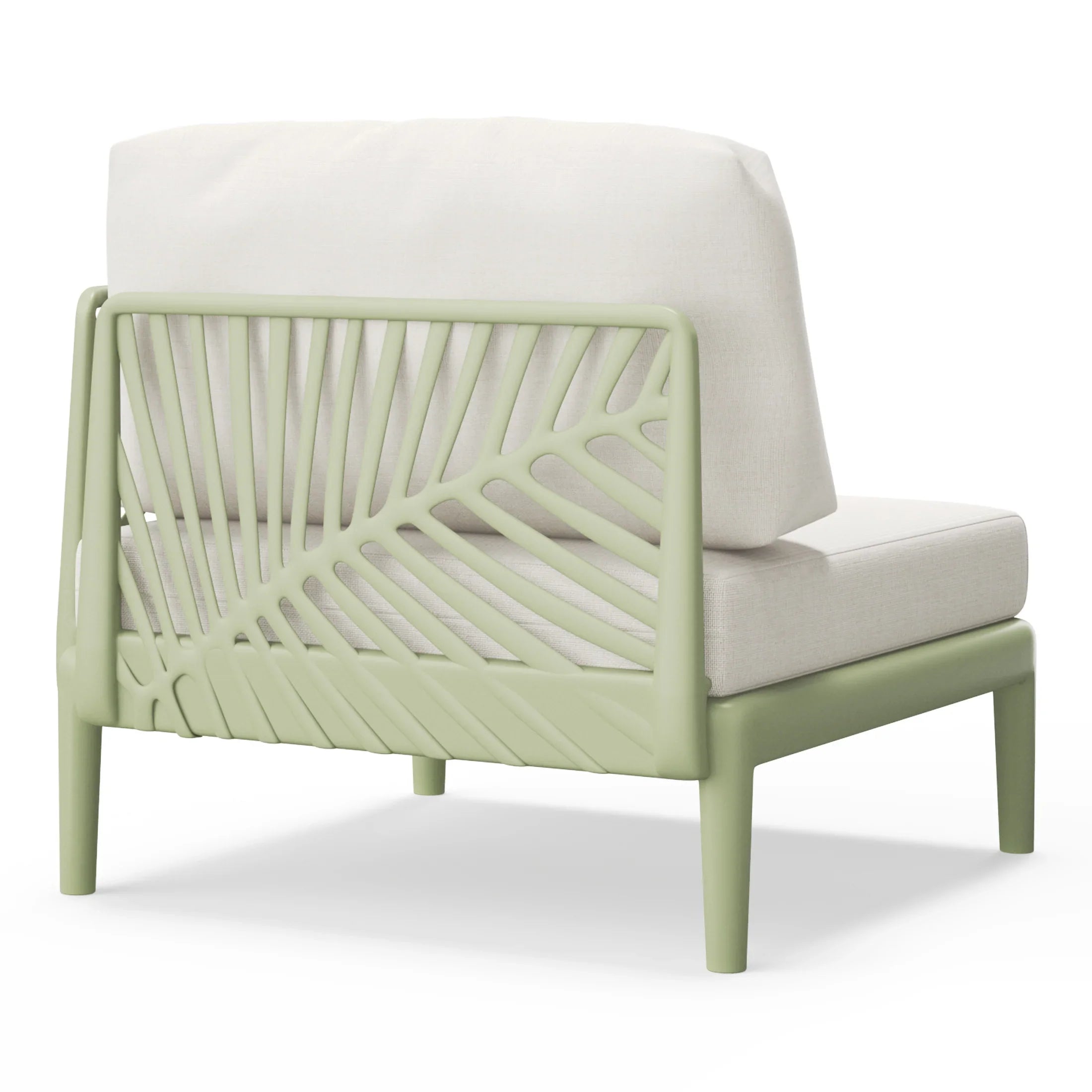 Sunshine Modern Outdoor Polypropylene Resin Right Arm Facing Deep Seating Sectional Chair